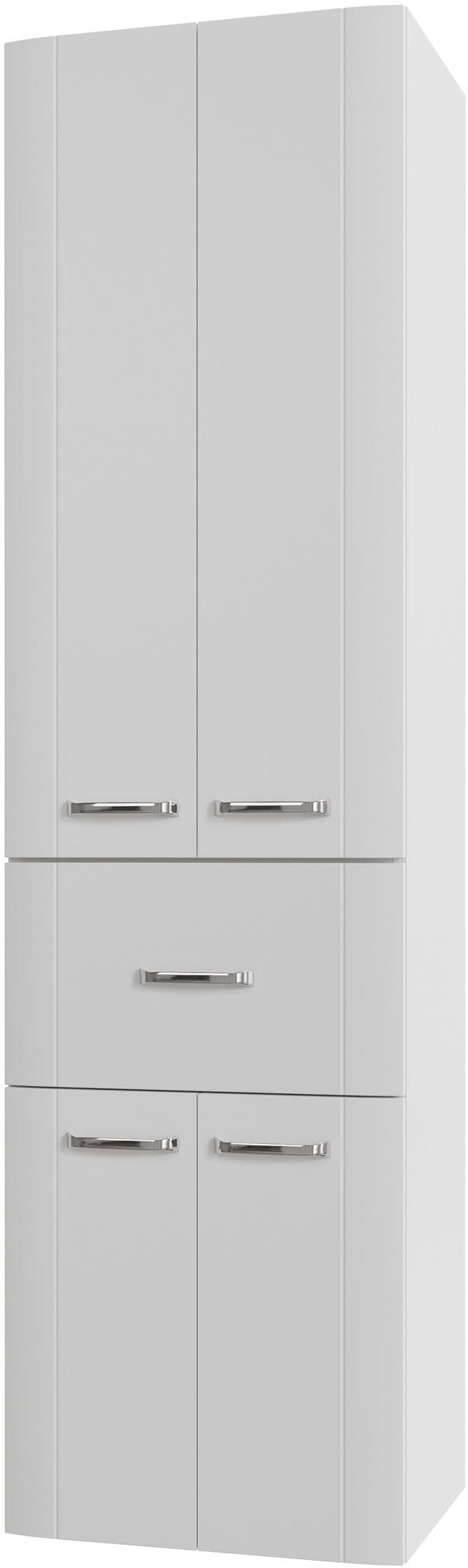 Saphir Hochschrank "Serie 3006 Badschrank 50cm breit, mit 4 Türen, 1 Schubl günstig online kaufen