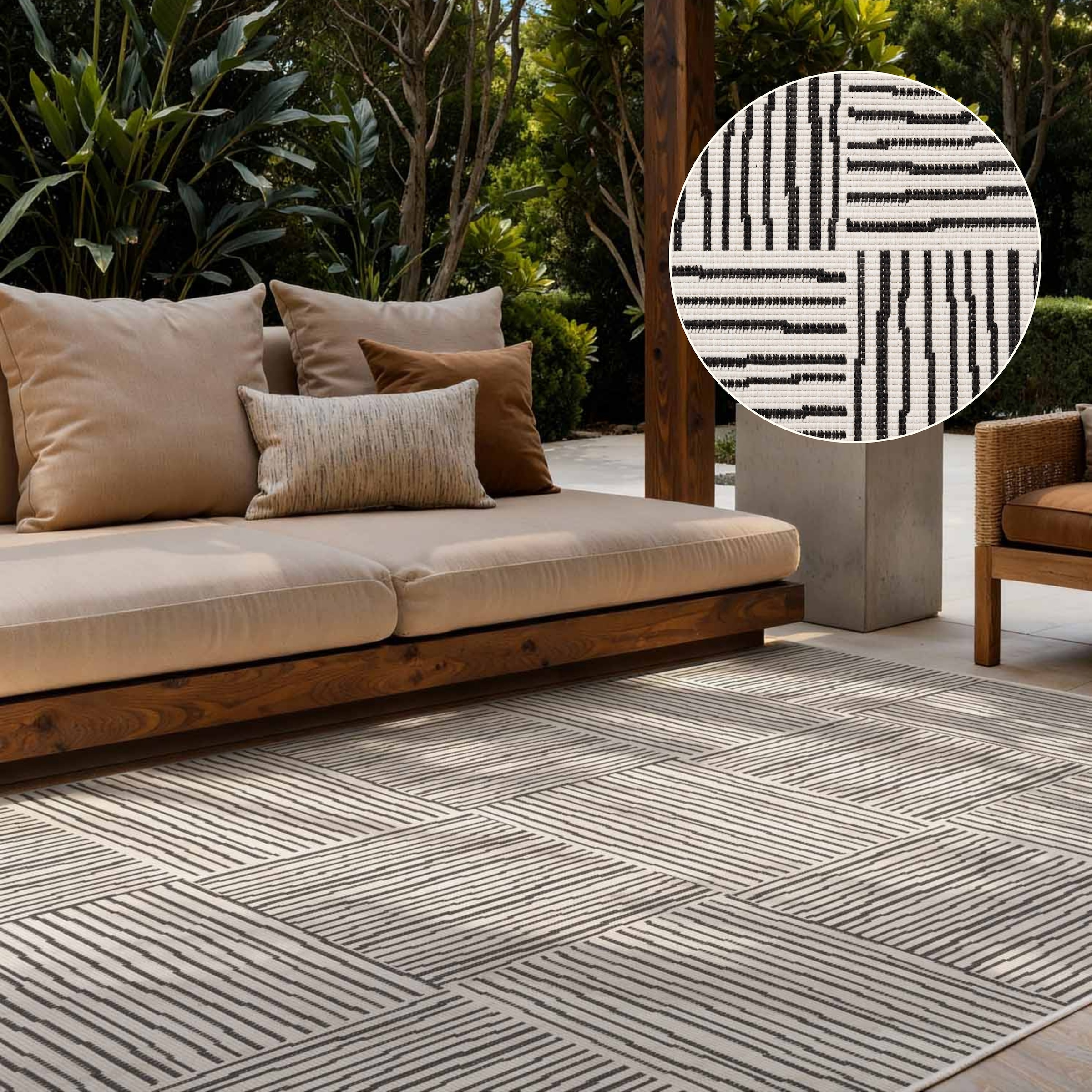 Ted Baker Teppich "Nightingale, Wendeteppich" rechteckig 8 mm Höhe Designteppich, Wetterfest, modern, Pflegeleicht, Wohnzimmer, Terrasse