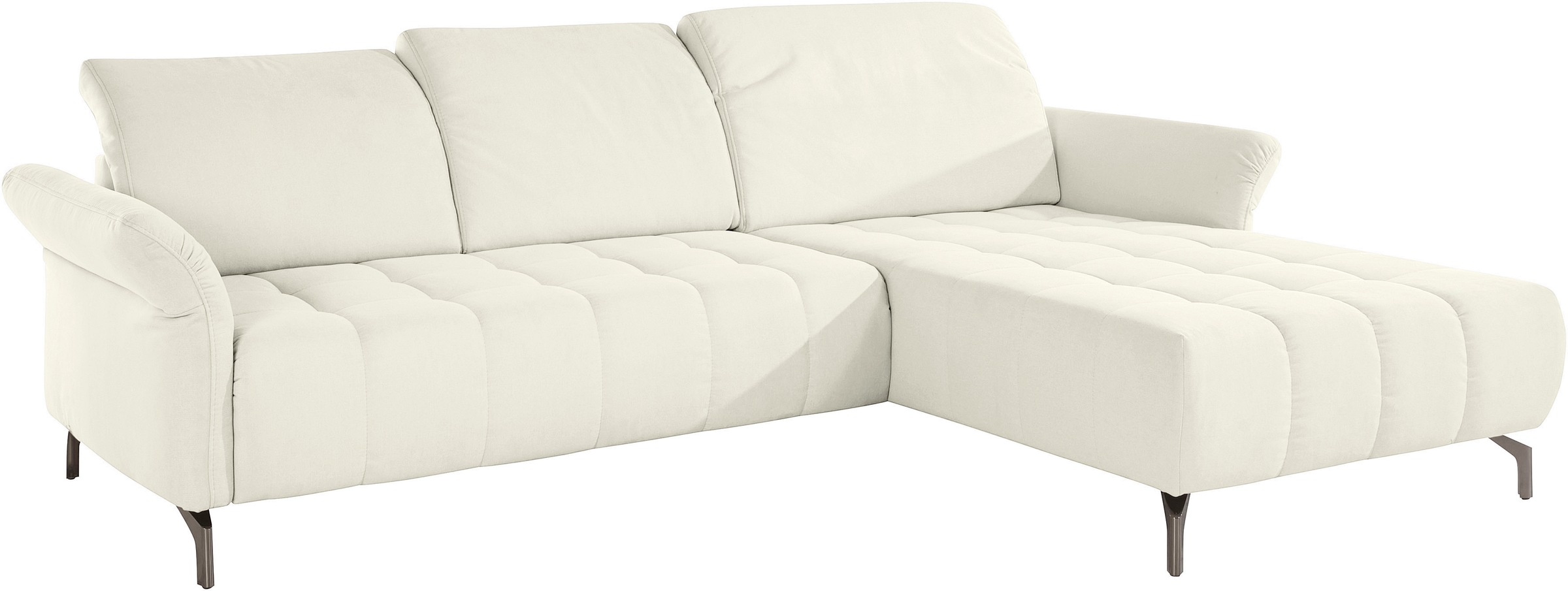 INOSIGN Ecksofa »Fresh L-Form«, Federkern, wahlweise Kopfteilverstellung und motorischer Vorziehsitz