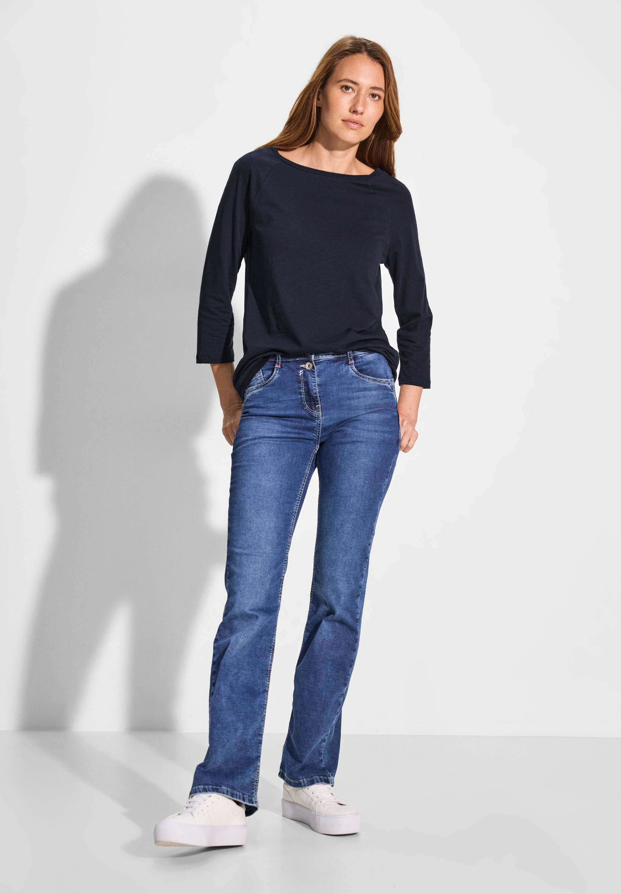 Cecil 3/4-Arm-Shirt, aus reiner Baumwolle