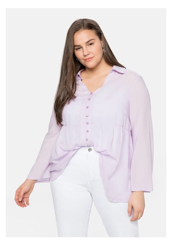 Sheego Hemdbluse »Bluse«, aus weicher, leicht transparenter Qualität kaufen