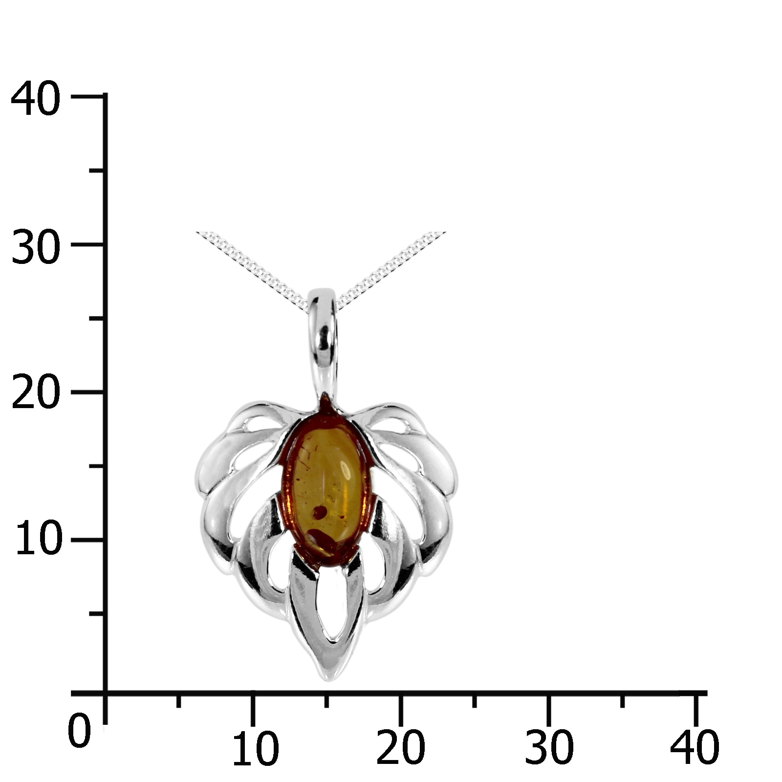 OSTSEE-SCHMUCK Kettenanhänger »- Fabina - Silber 925/000 - Bernstein«