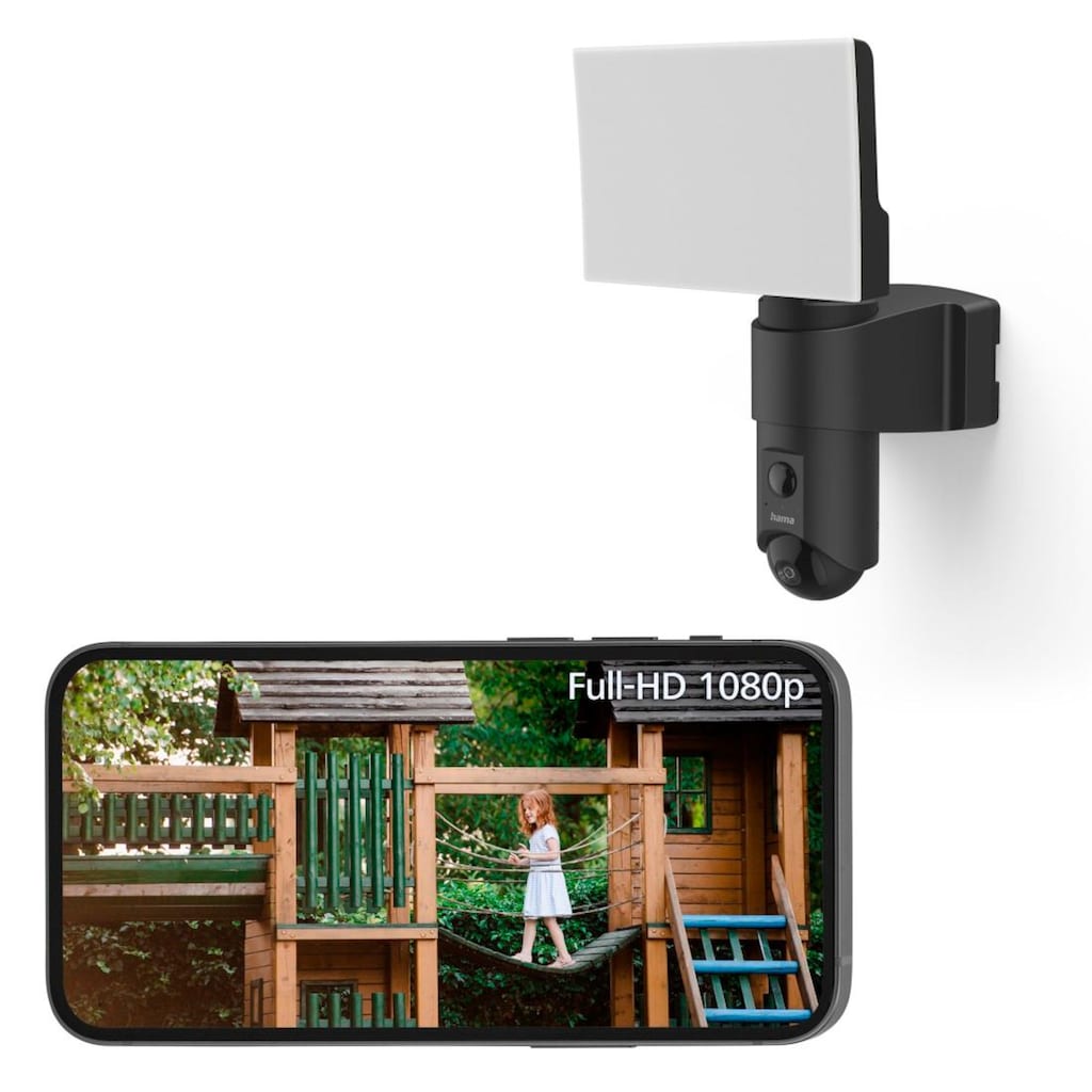 Hama Überwachungskamera »Outdoor Kamera WLAN-Licht u. Bewegungsmelder Full HD mit Nachtsicht«, Außenbereich