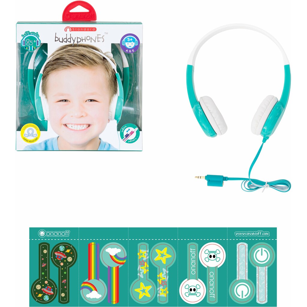 buddyphones™  Kinder-Kopfhörer »Standard, grün«
