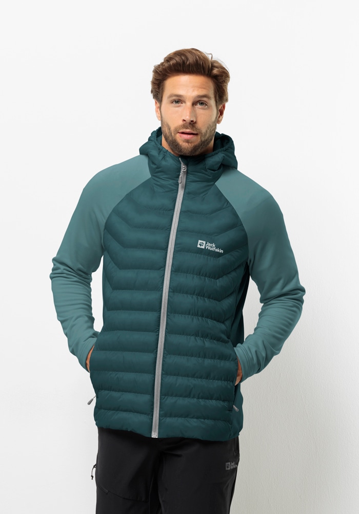 Jack Wolfskin Hybridjacke "ROUTEBURN PRO HYBRID M", mit Kapuze