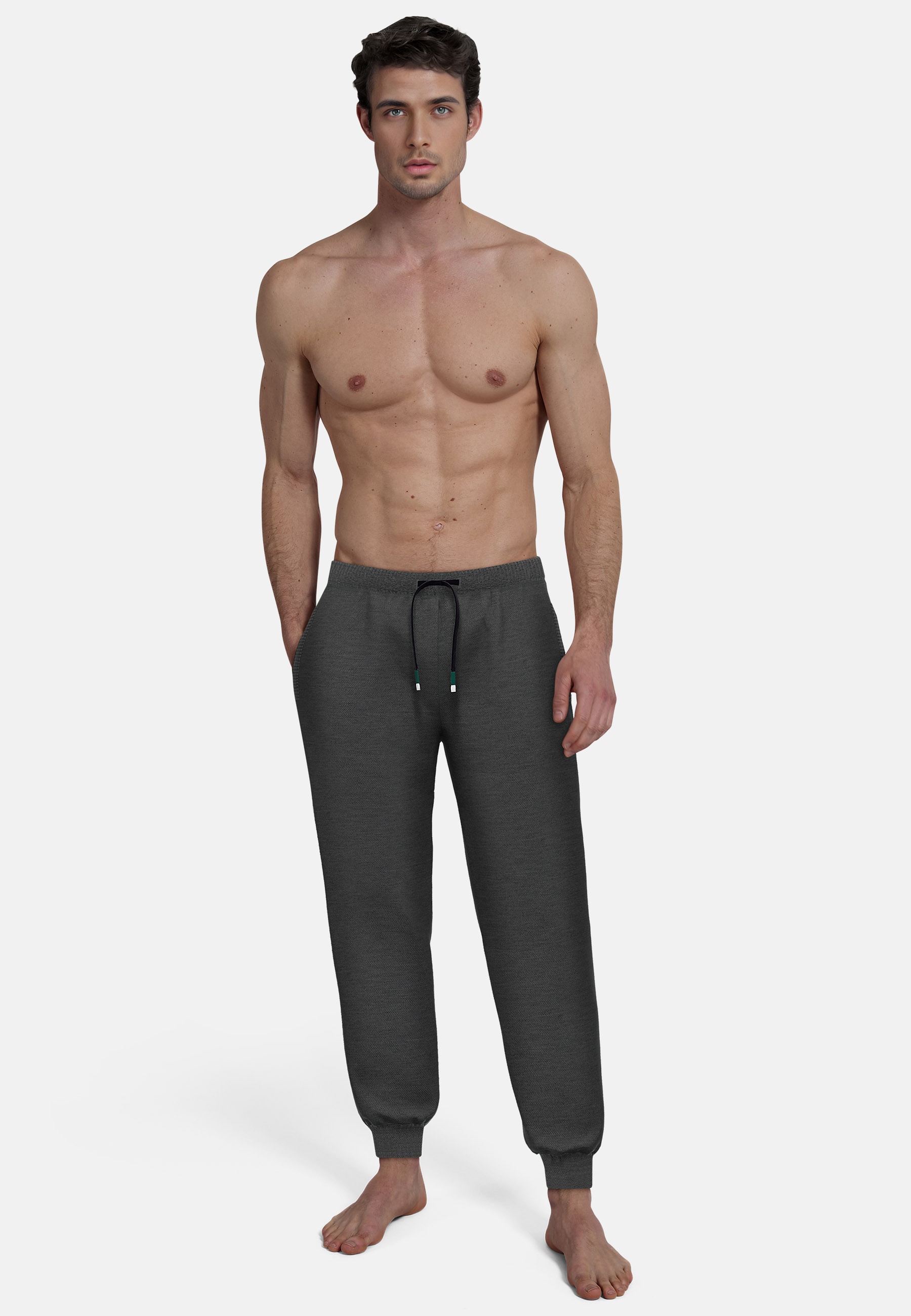 bugatti Pyjamahose »Bologna«  mit Seitentaschen, niedriger Bund, bequem, elastisch, Materialmix