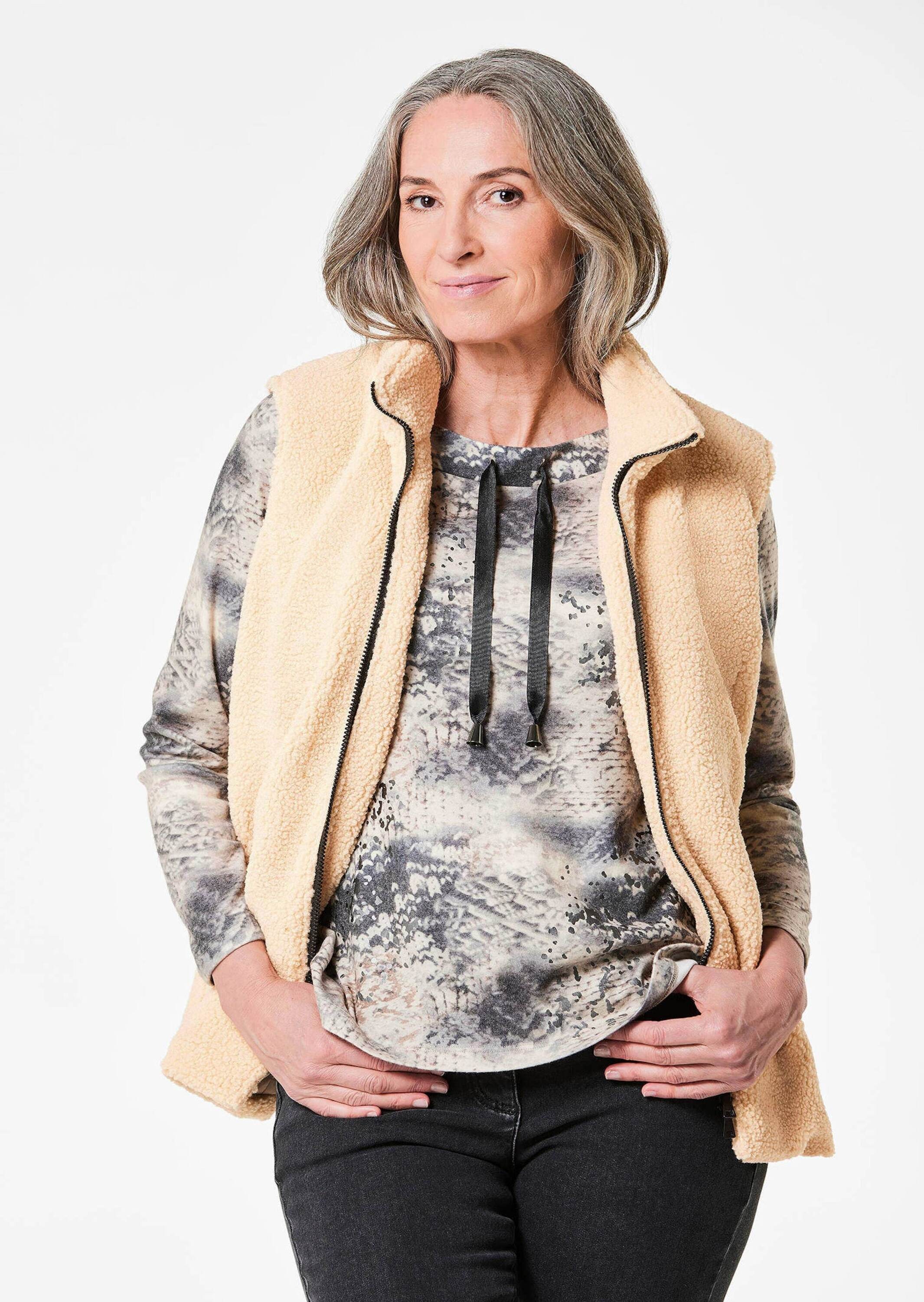 GOLDNER Kurzweste "Teddy-Weste" mit sportlichen Kontrastreißverschlüssen günstig online kaufen