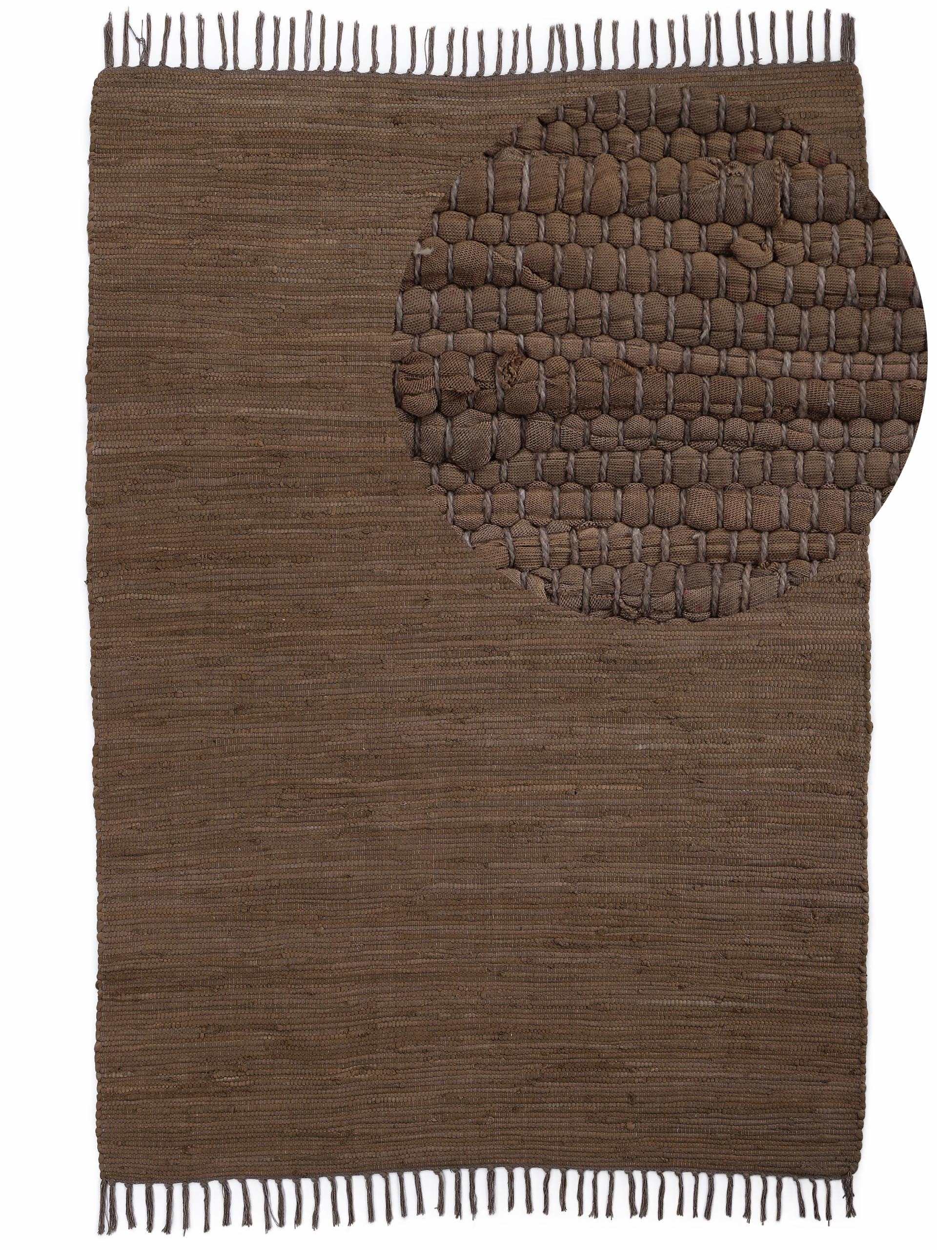 carpetfine Teppich "Kelim Chindi uni, auch als Läufer" rechteckig 5 mm Höhe günstig online kaufen