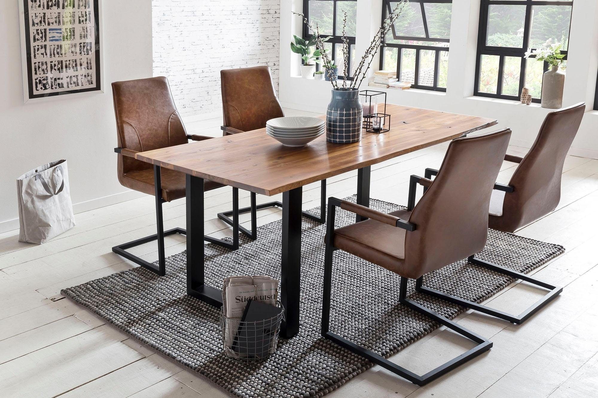 SalesFever Freischwinger "Boston Design-Poslterstuhl für stilvolle Sitzgele günstig online kaufen