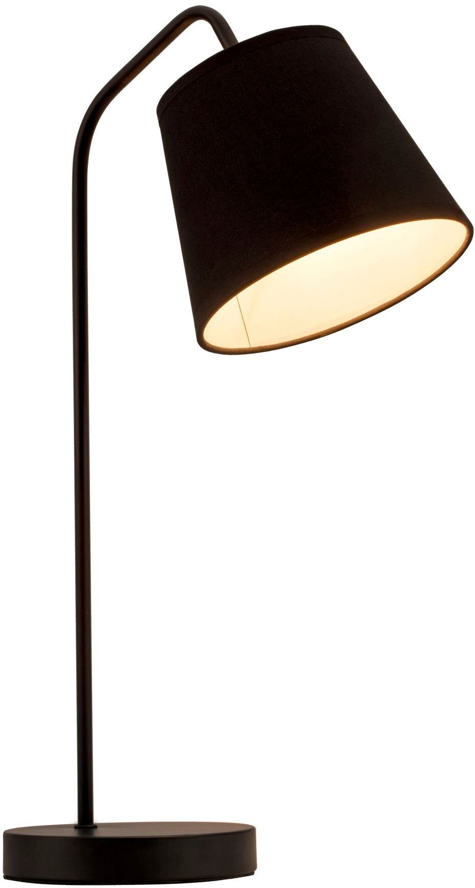 Pauleen Schreibtischlampe »True Elegance«, 1 flammig-flammig, Stoffschirm  Schwarz bestellen | BAUR