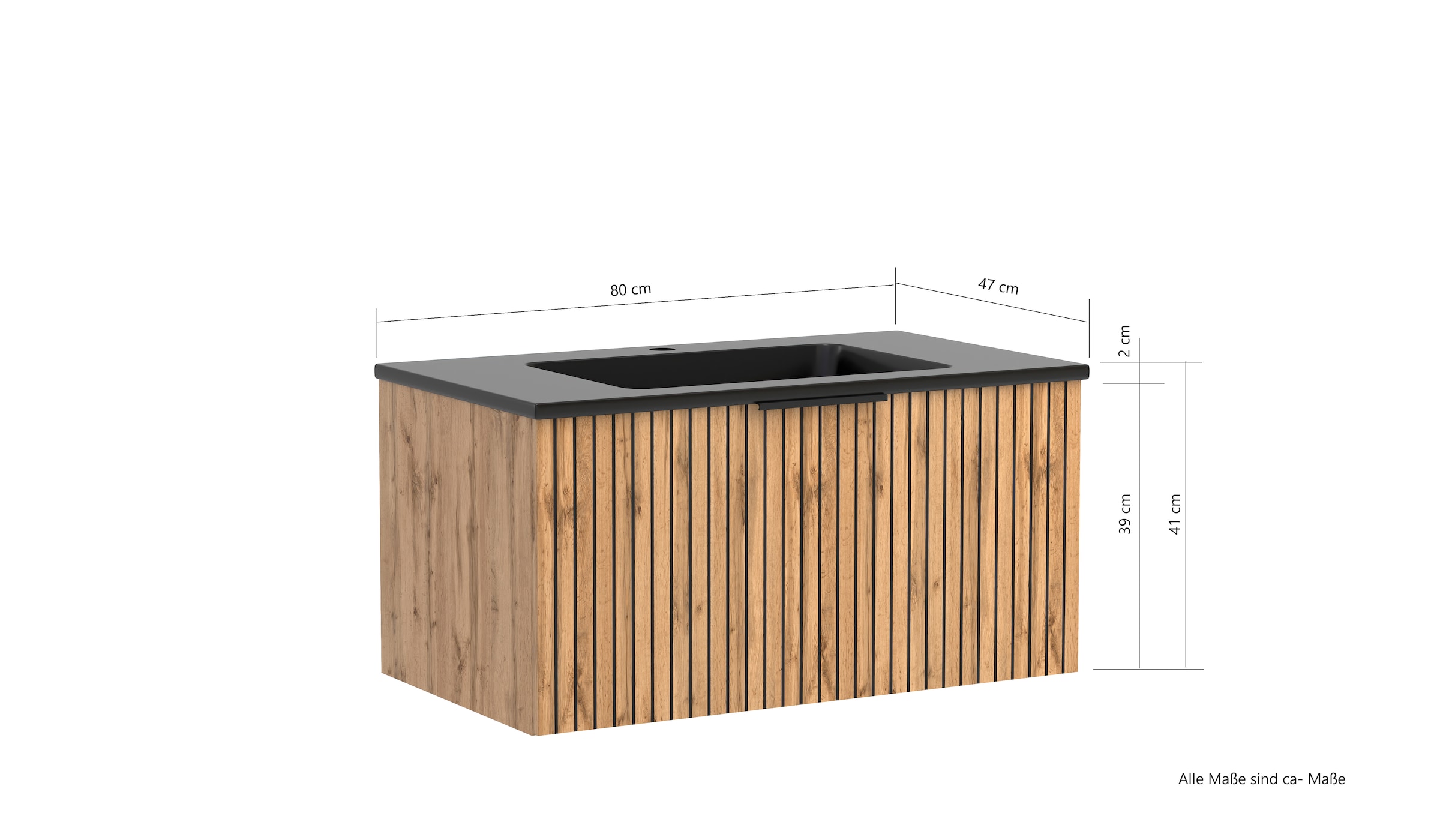 welltime Waschtisch wahlweise mit Auflage- oder Aufsatzbecken in zwei verschiedenen Farben