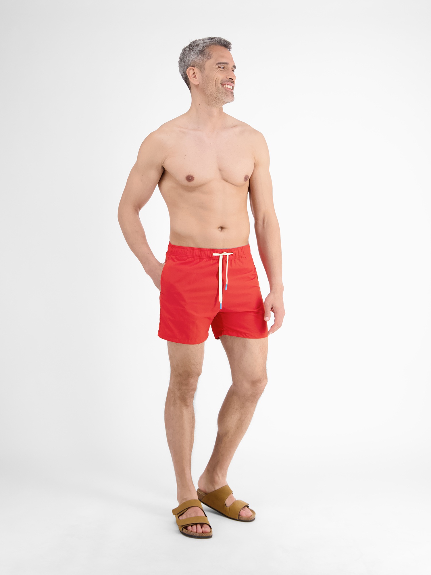 LERROS Herren Badeshorts "Herren Beach-Shorts mit Innenhose"urban rot, Gr. XL, 100% Nylon, Badehosen