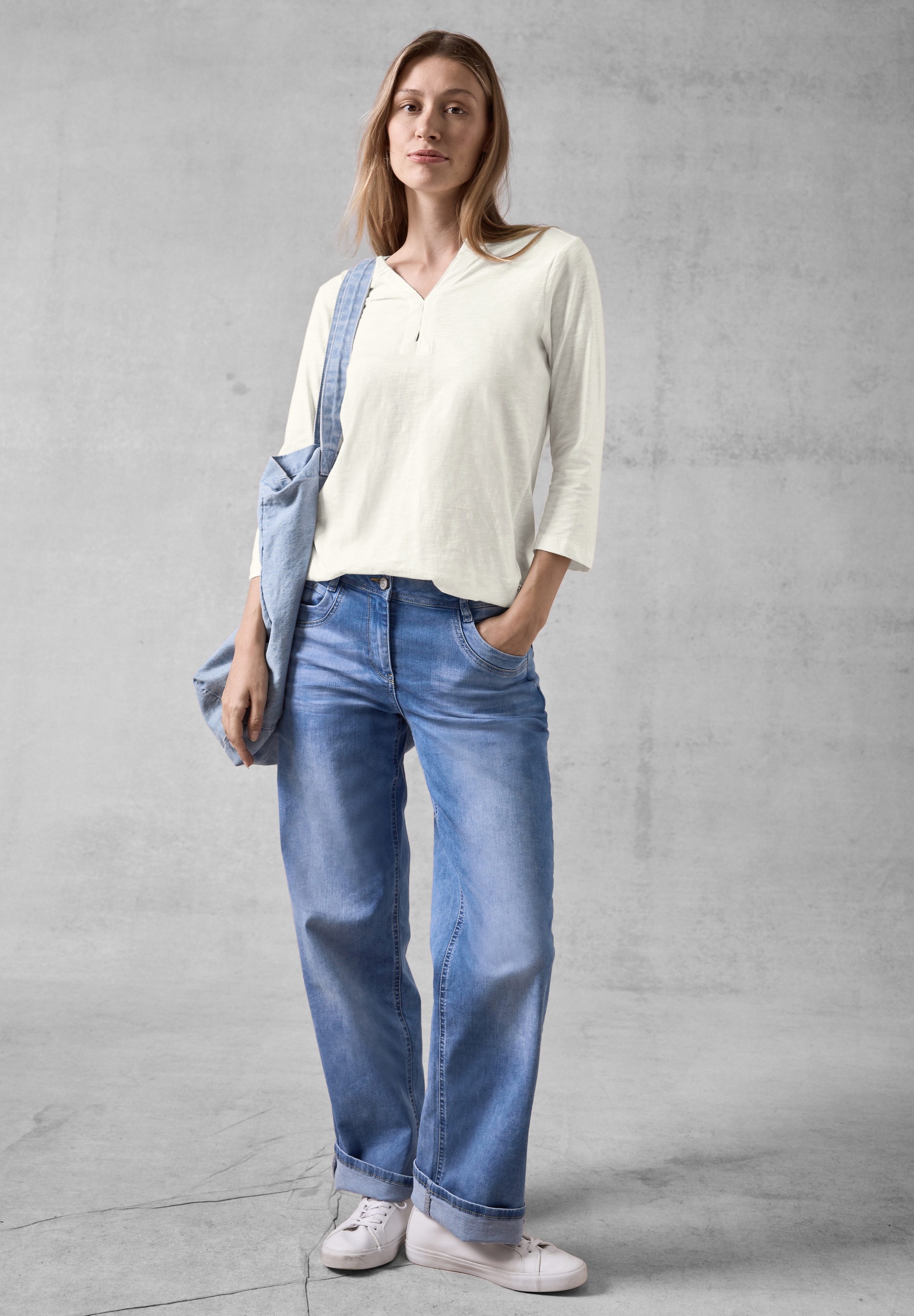 Cecil 3/4-Arm-Shirt, mit 3/4 Ärmeln