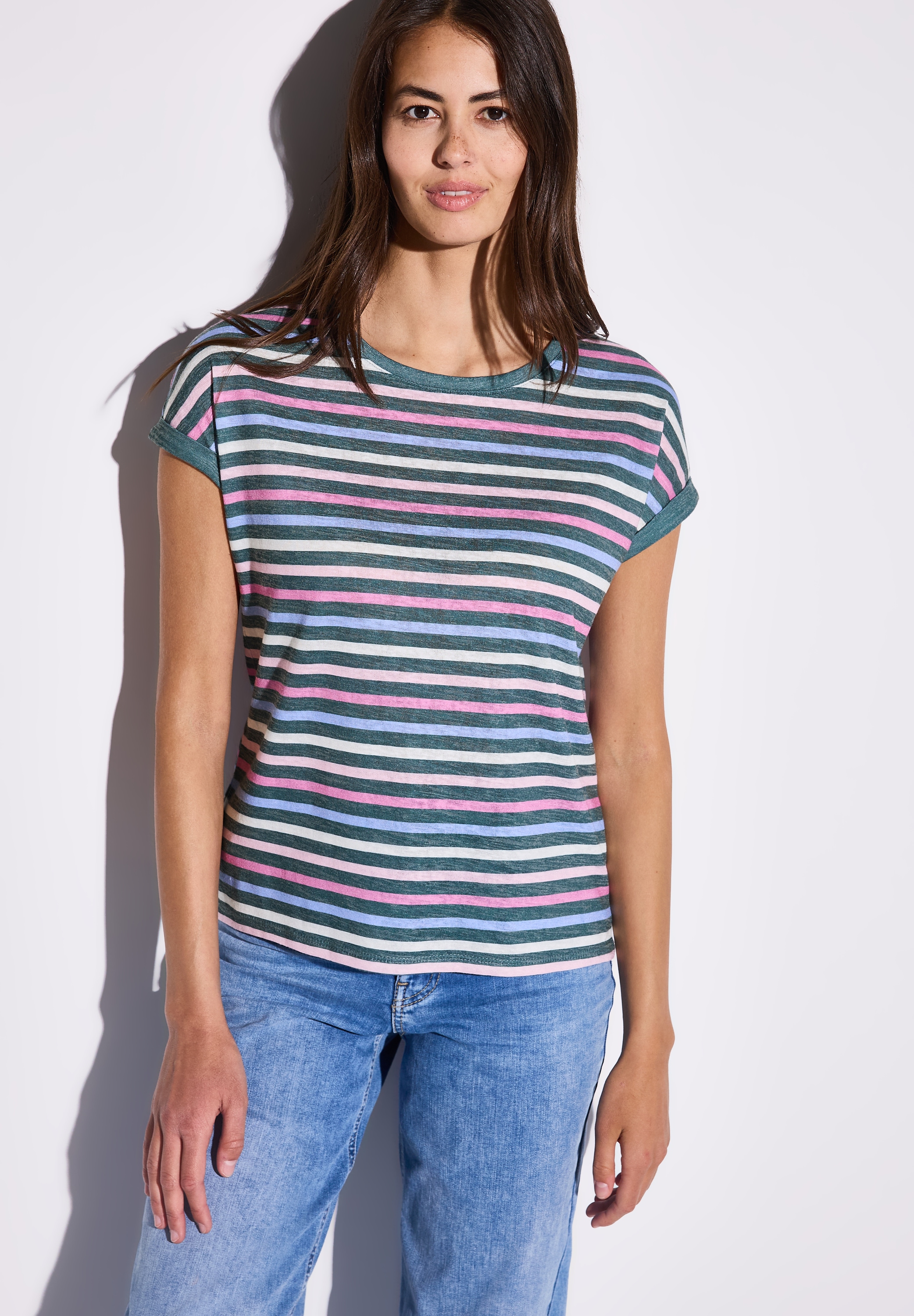 STREET ONE Shirttop, mit Streifenmuster günstig online kaufen