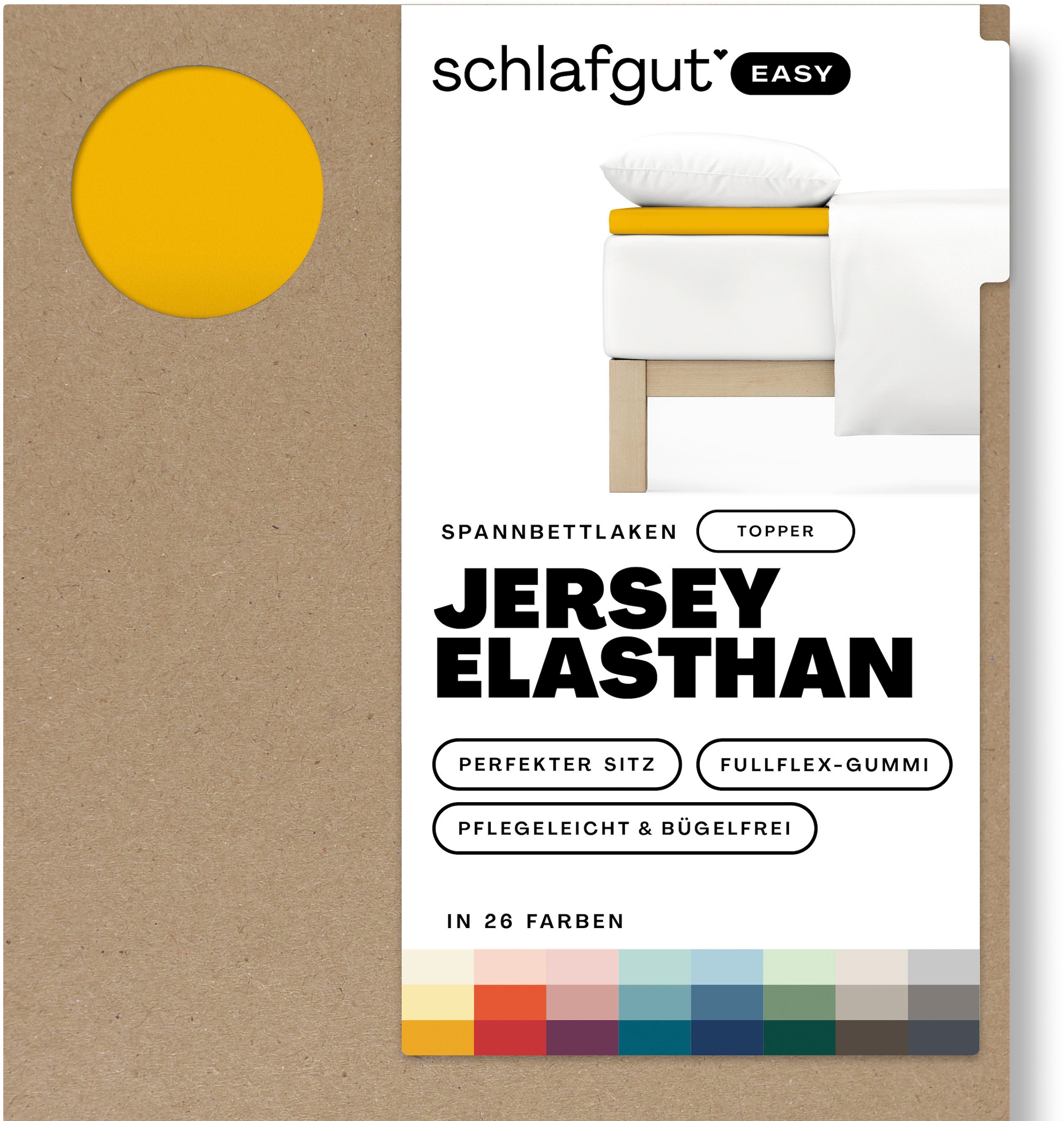 Schlafgut Spannbettlaken "EASY Jersey Elasthan Topper", MADE IN GREEN by OEKO-TEX