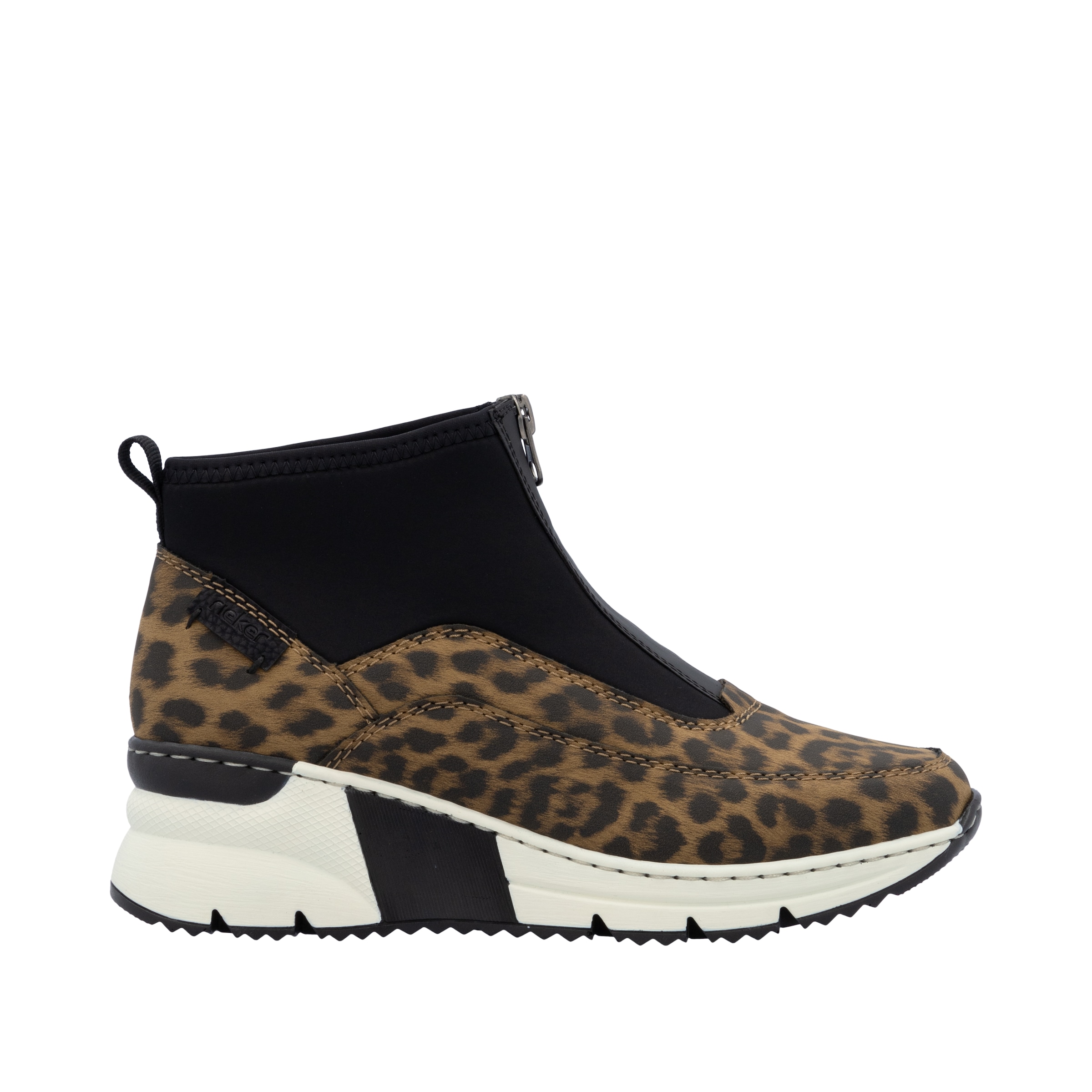Rieker Schlupfboots, Stiefelette, High Top Sneaker mit Reißverschluss auf der Vorderseite