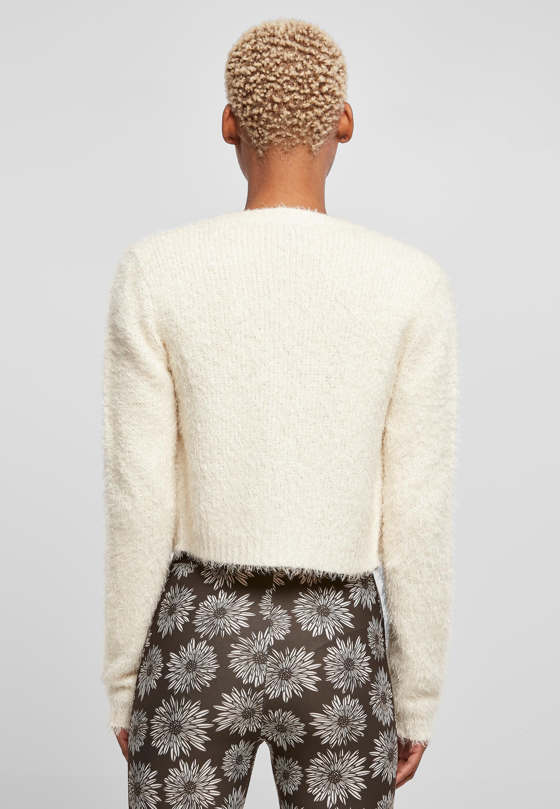 URBAN CLASSICS Strickjacke »Urban Classics Damen Ladies Cropped Feather Cardigan«