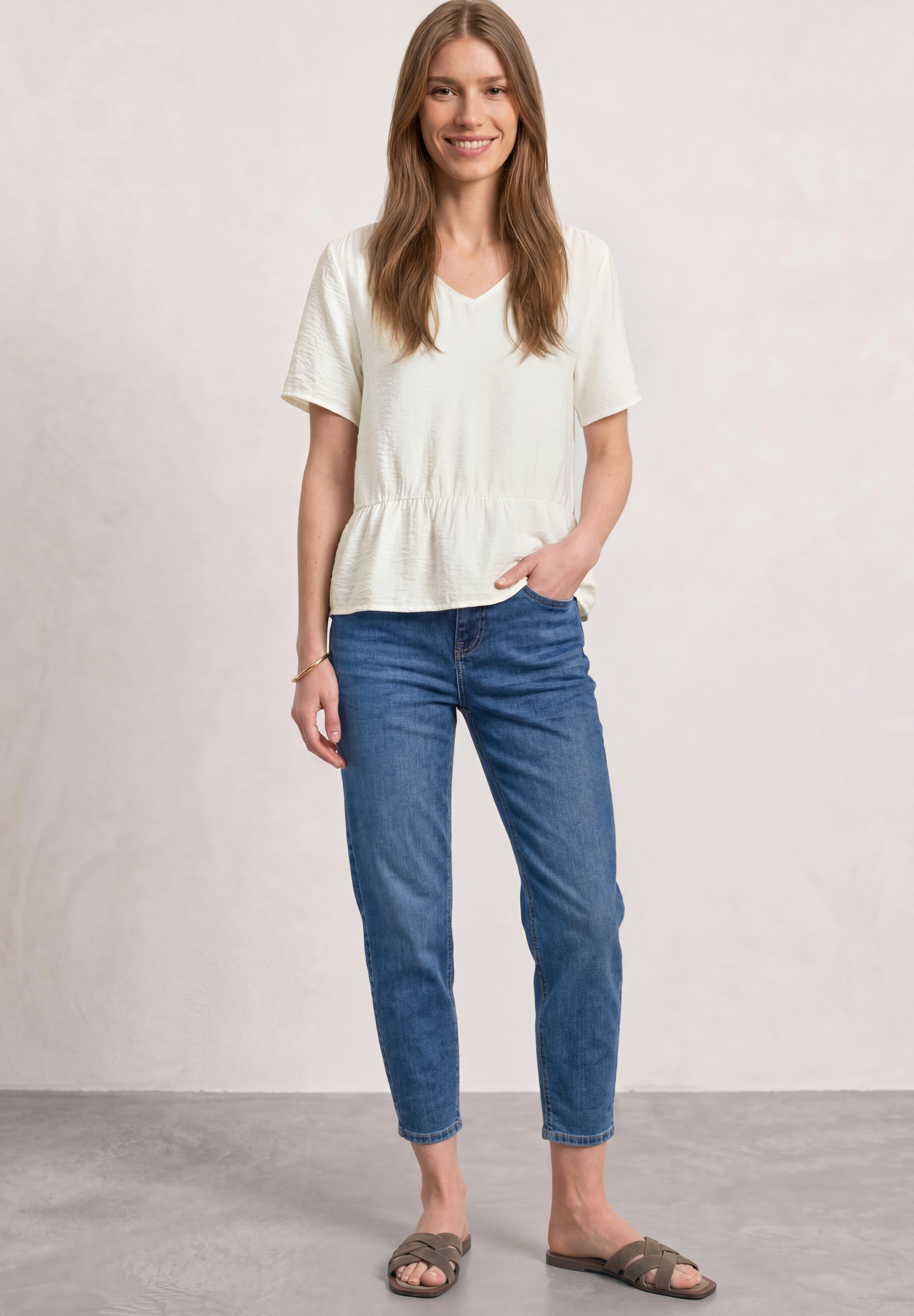 STREET ONE Shirtbluse mit Schößchen