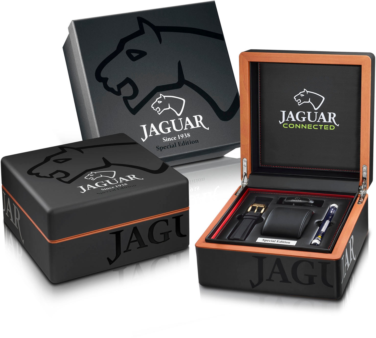 Jaguar Chronograph »Connected, J984/1«, (Set, 3 tlg., mit Wechselband & Werkzeug zum Bandwechsel)