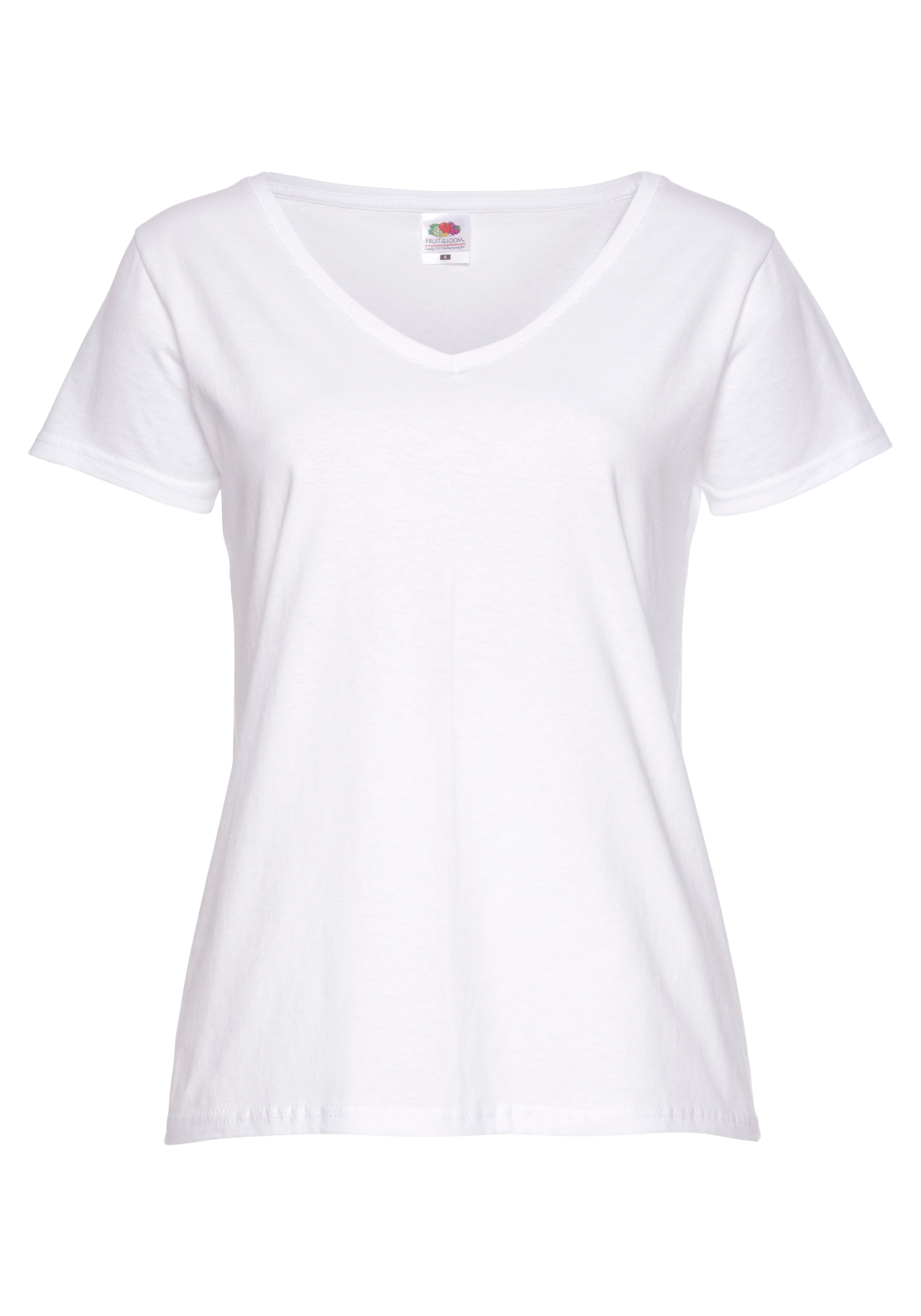Fruit of the Loom V-Shirt "Lady-Fit Valueweight V-Neck" Packung, 2er-Pack, günstig online kaufen