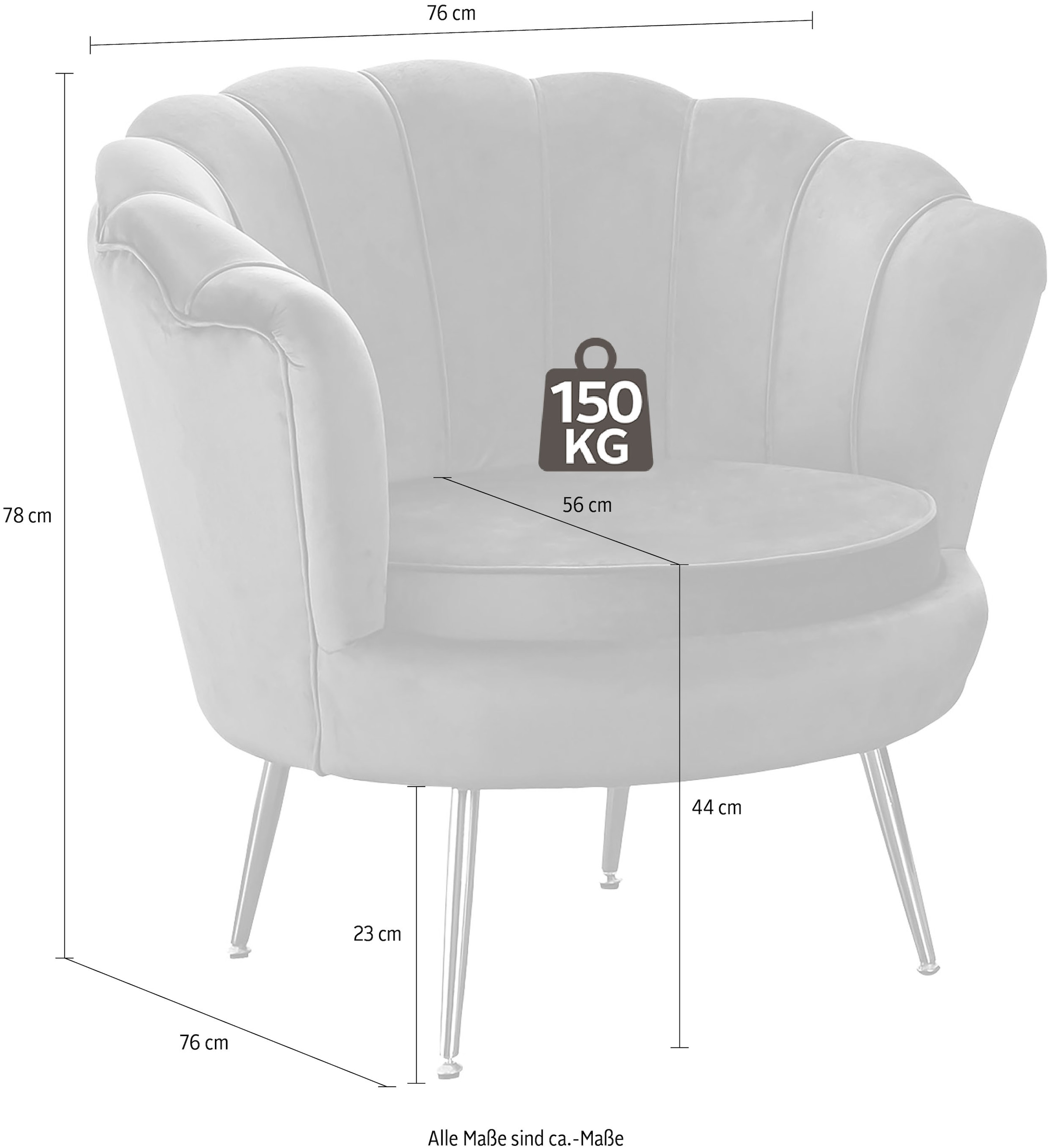 SalesFever Loungesessel »Clam«, extravagantes Muscheldesign