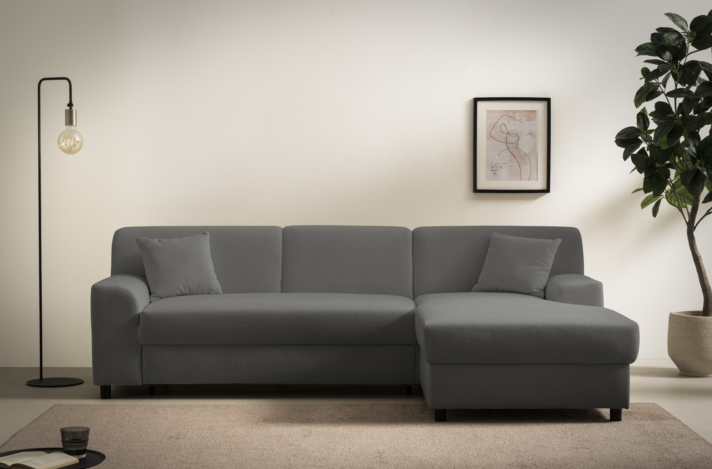 DOMO collection Ecksofa "Turah 2, L-Form, Cord oder Luxus-Microfaser, komfo günstig online kaufen