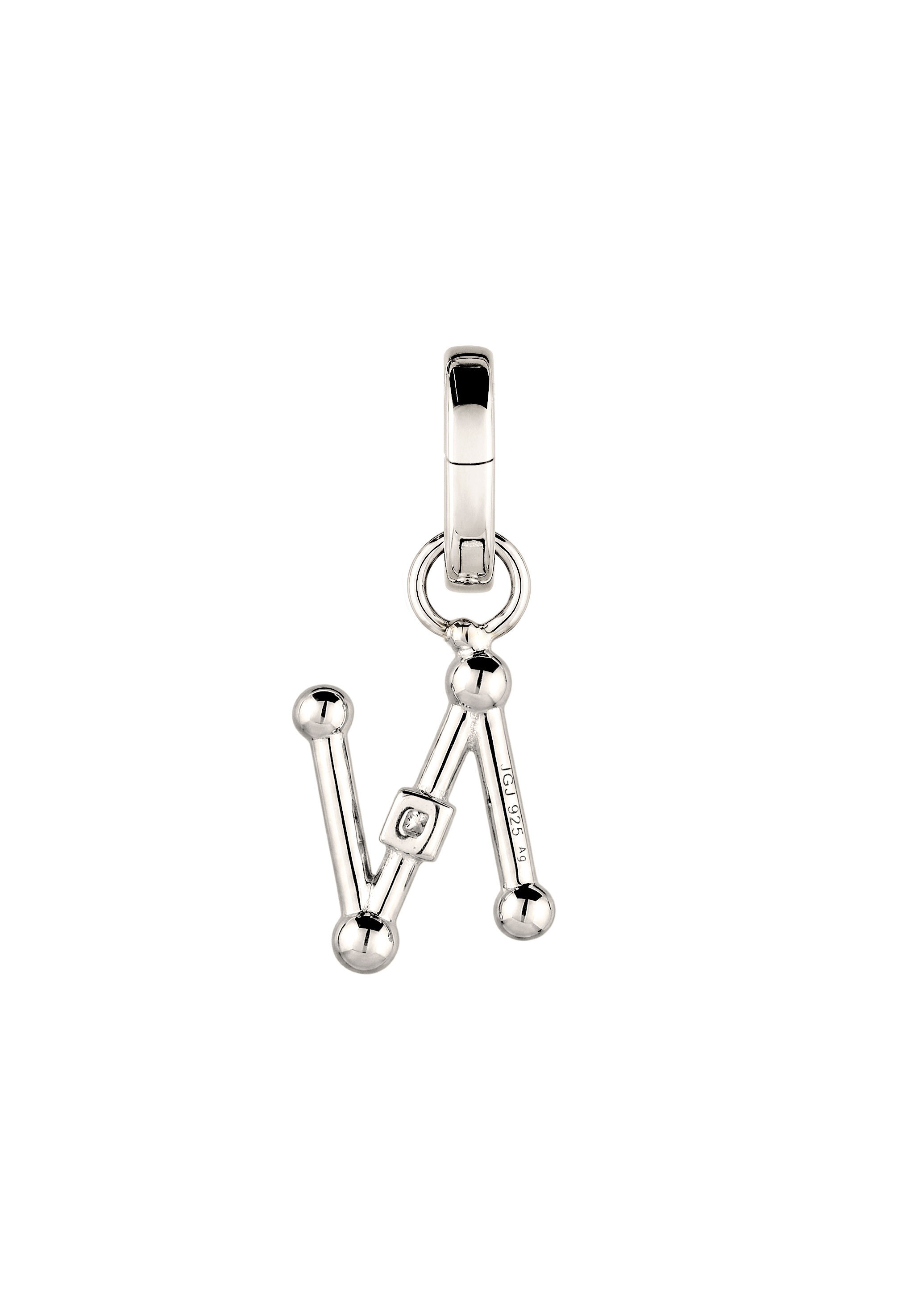 Elli »Charm Buchstabe N Zirkonia 925 Sterling Silber«