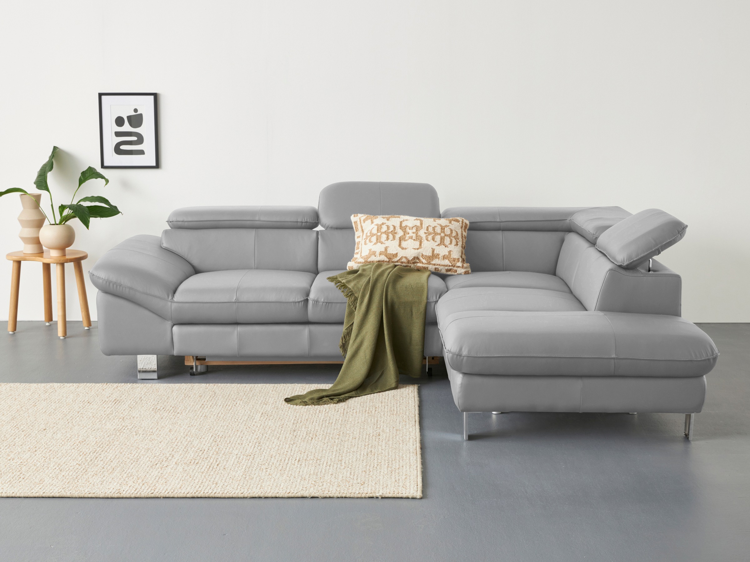 Cotta Driver L-Shape Corner Sofa Bed with Ottoman