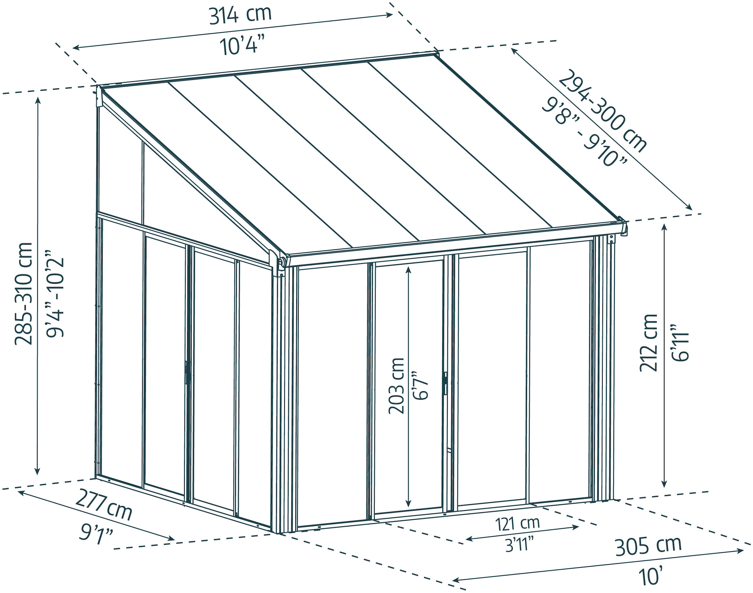 Palram - Canopia Wintergarten »San Remo Alu Wintergarten«, Polycarbonatverglasung