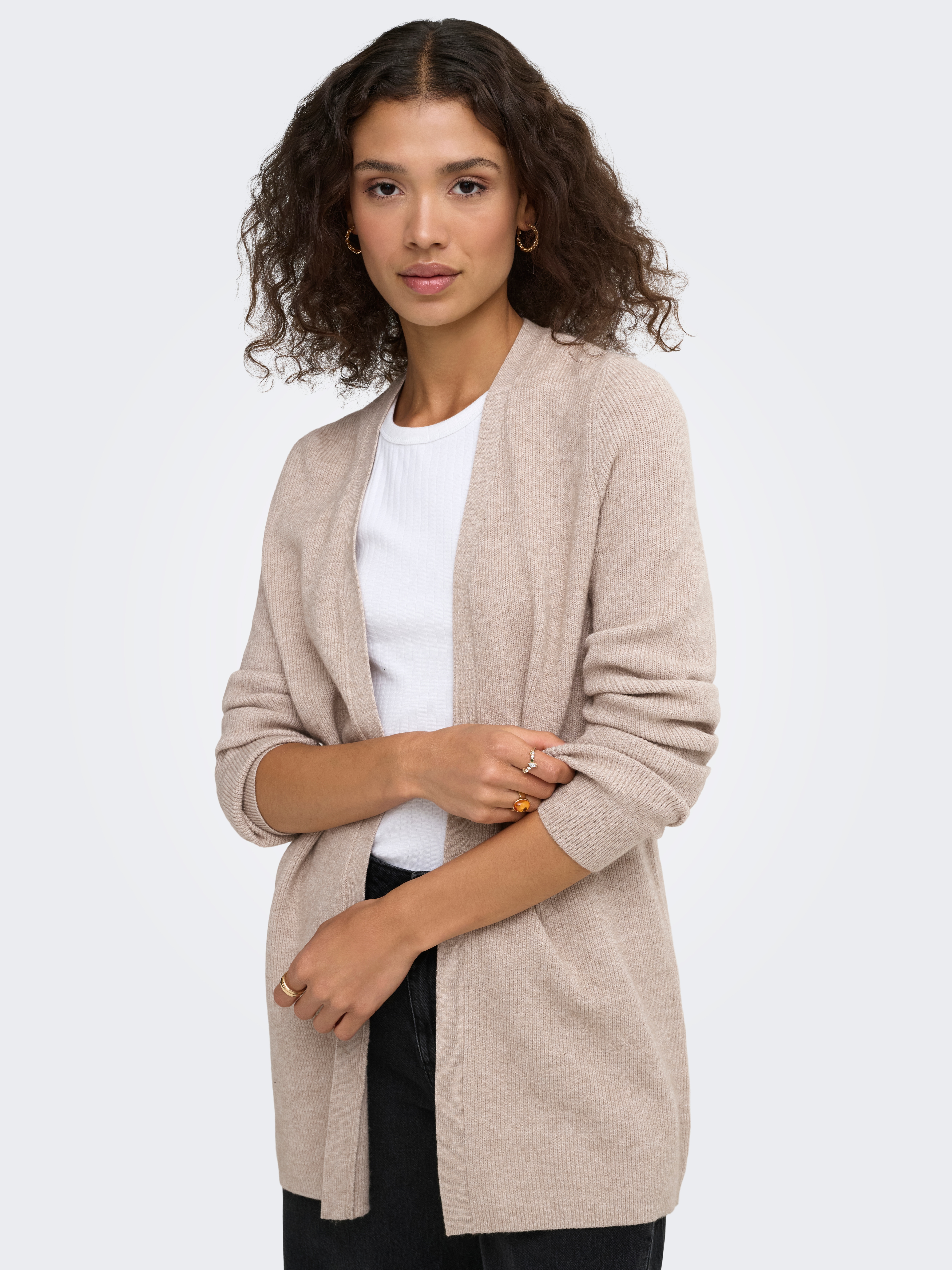 ONLY Strickjacke "ONLMARY LS OPEN RIB CARDI KNT" Viskosemischung, regular fit