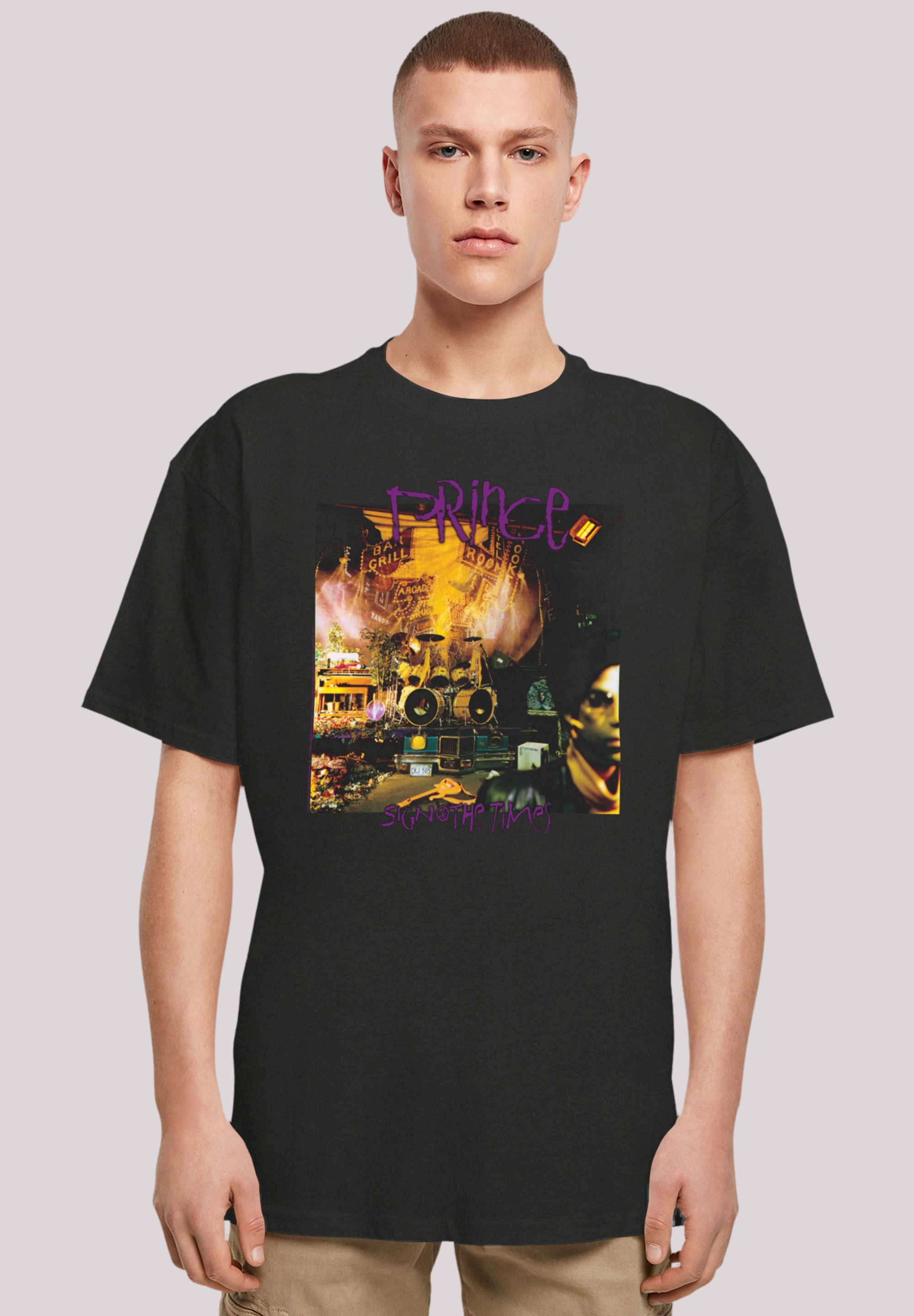bestellen The T-Shirt O\' Musik »Prince ▷ Rock-Musik, Band F4NT4STIC Premium BAUR Qualität, | Sign Times«,