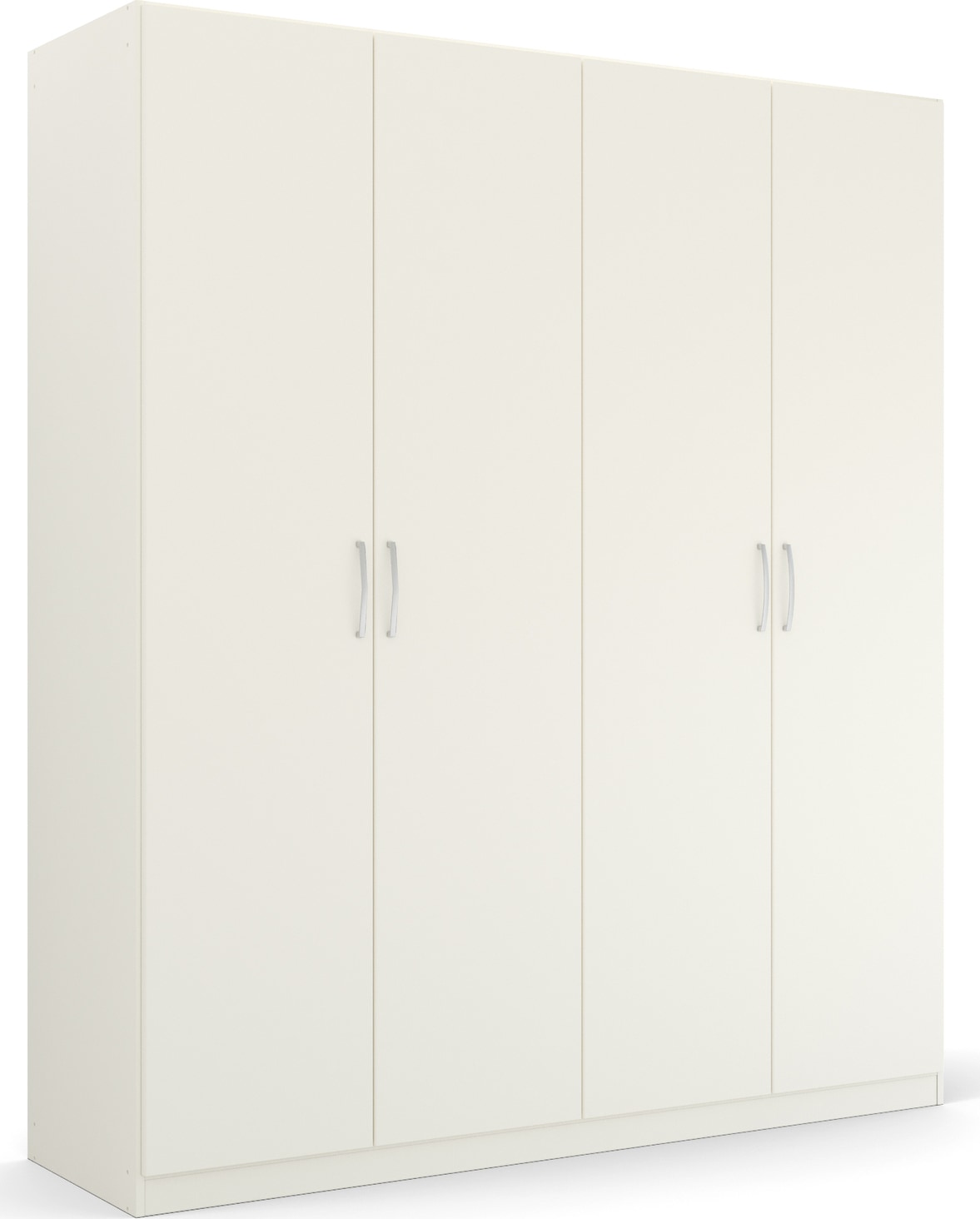rauch Drehtürenschrank "Kleiderschrank Schrank Garderobe Ankleide PURE BY QUADRA SPIN" Breiten: 181/226/271 cm, Höhe 210 cm, mit Spiegel, in puristischem Design, Griffe alufarben MADE IN GERMANY