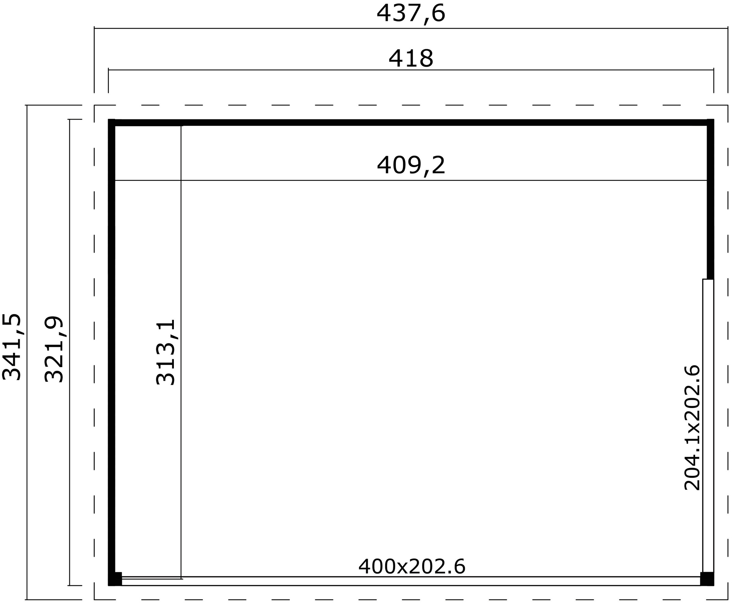 LASITA MAJA Gartenhaus »DOMEO 4 CARBONGRAU/ANTHRAZIT« Fundamentmass 4180 x 3219 , Carbongrau