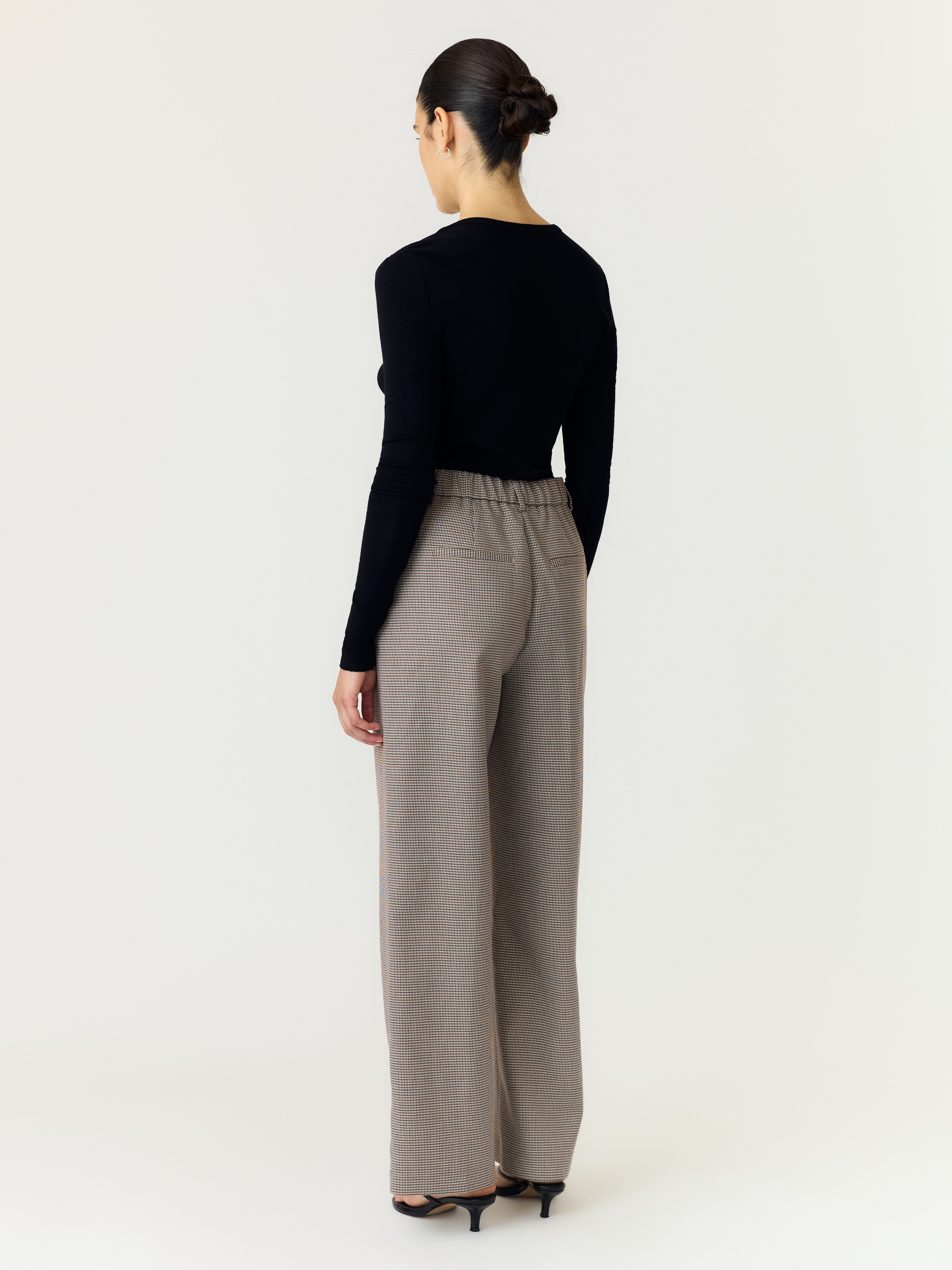 Y.A.S Anzughose »YASCHEKKA HW WIDE PANTS NOOS«  Materialmix, high waist
