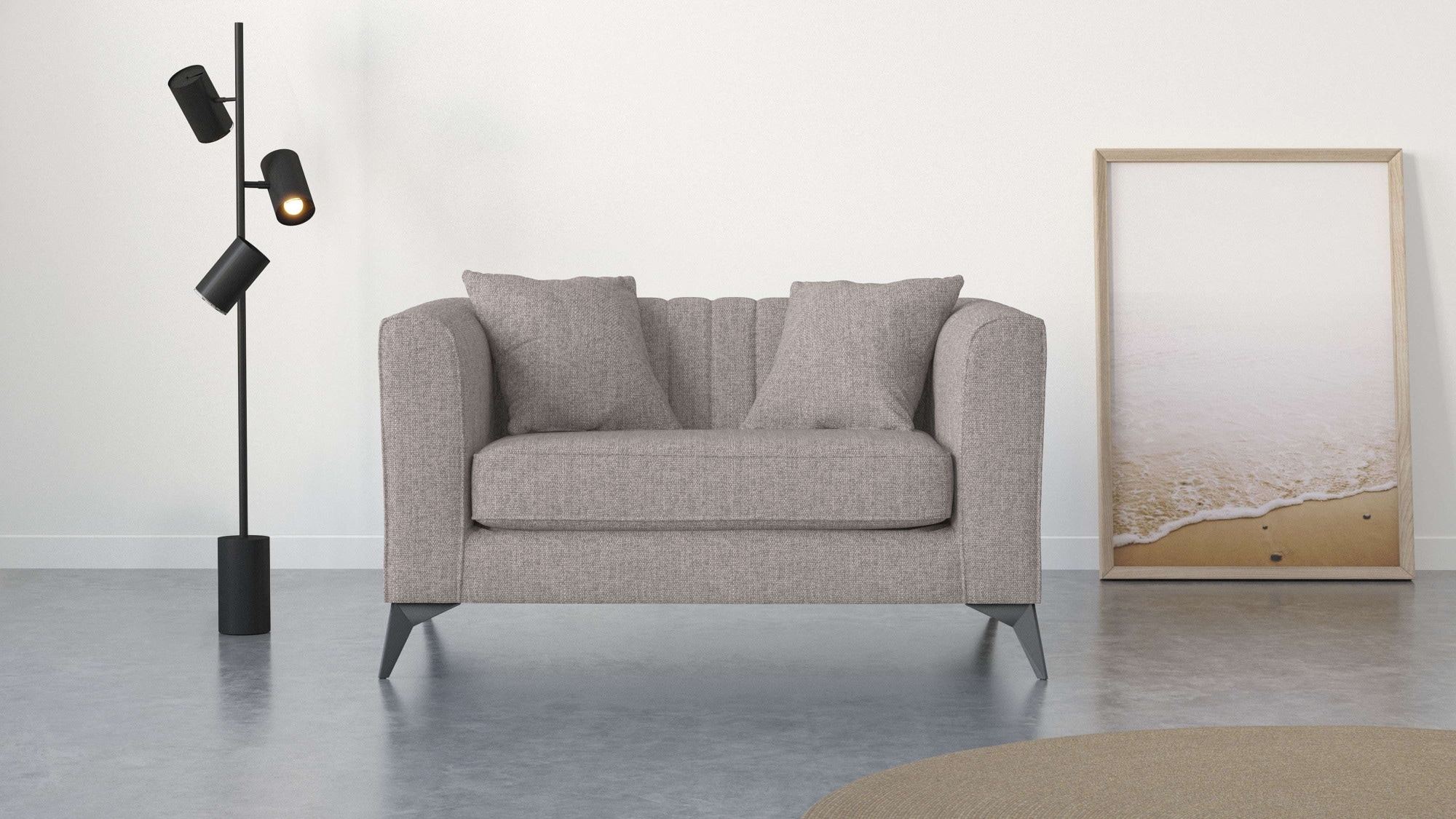 Home affaire Loveseat "MATTHEW Loungesessel, Maße B/T/H: 130/86/74 cm" incl günstig online kaufen