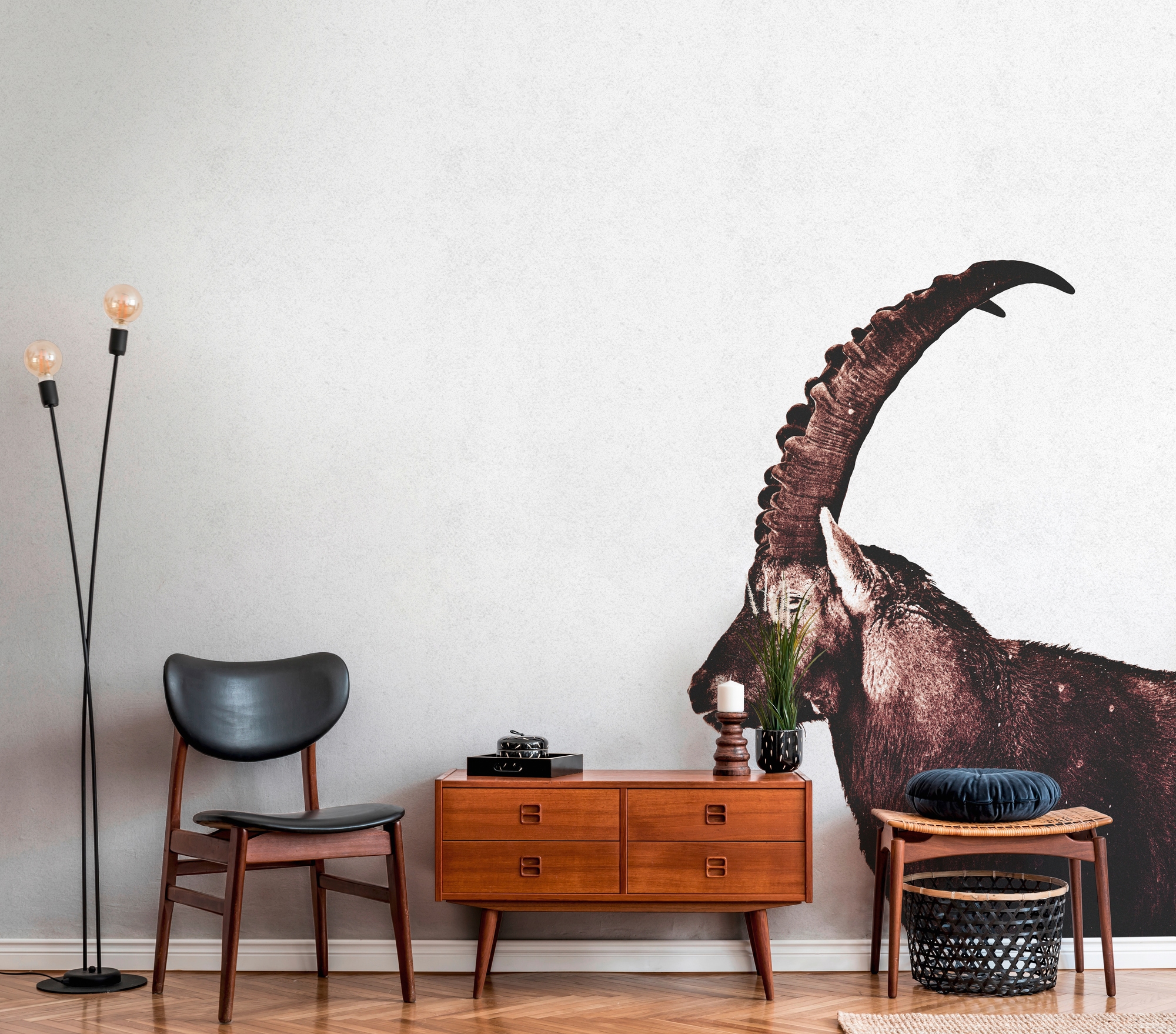 living walls Fototapete »ARTist Capricorn Snow« Vlies, Wand, Schräge