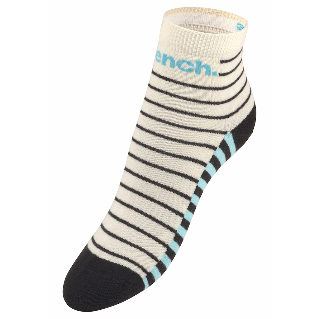 Bench. Kurzsocken, (Set, 5 Paar), im Streifendesign