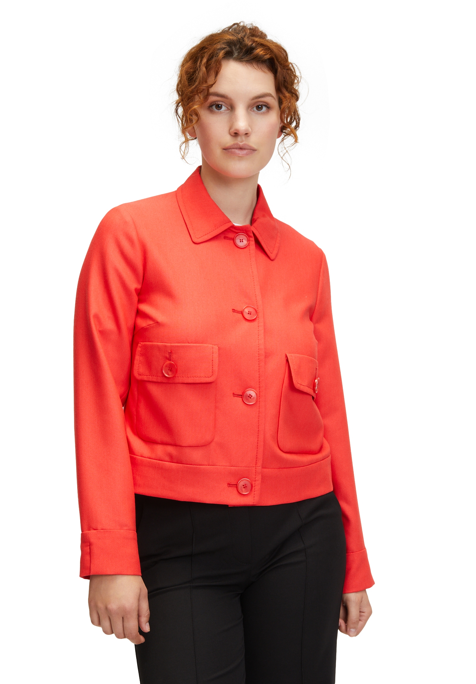 Betty Barclay Jackenblazer "Betty Barclay Blazer-Jacke mit aufgesetzten Taschen", Taschen