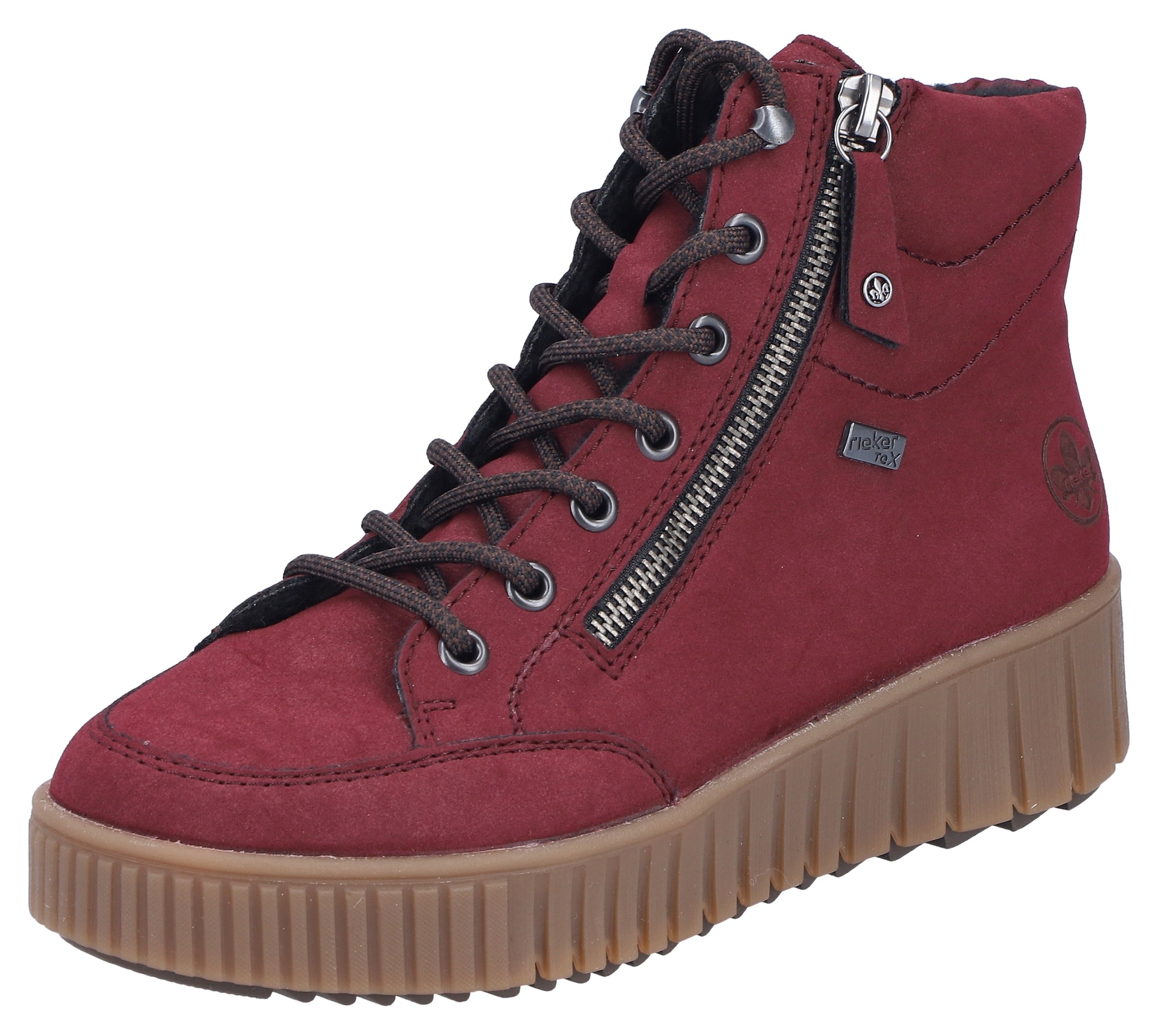 Rieker Winterboots, Plateaustiefelette, Schnürboots mit Warmfutter und TEX- günstig online kaufen