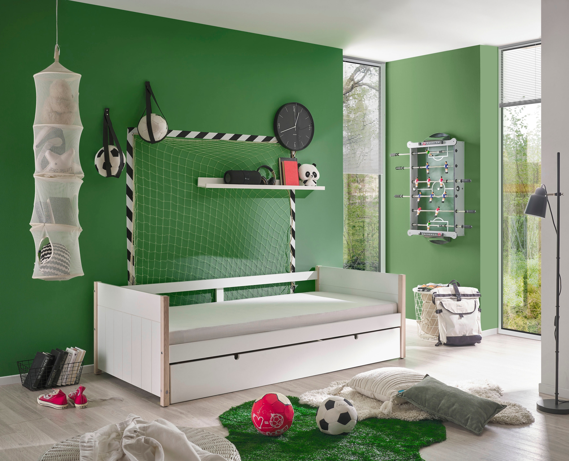 Begabino Bettgestell »Tilde Bett, Kinderbett mit 2. Bett«, als Schubkasten verstaubar und höhenverstellbar