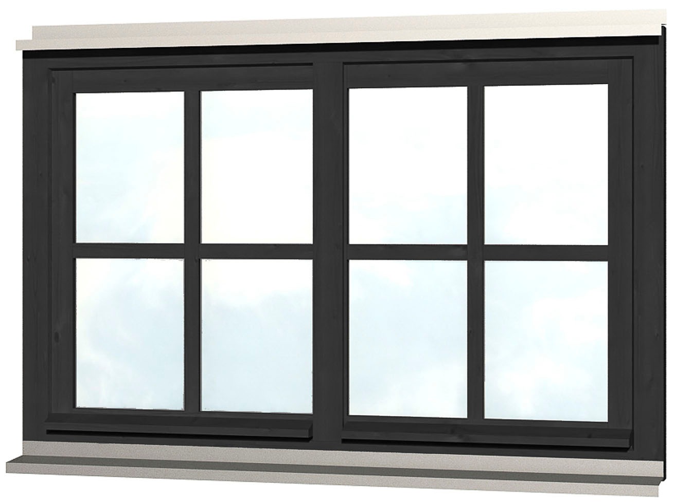 Skanholz Fenster "Doppelfenster" für Carports, 132,4 x 82,1 cm günstig online kaufen