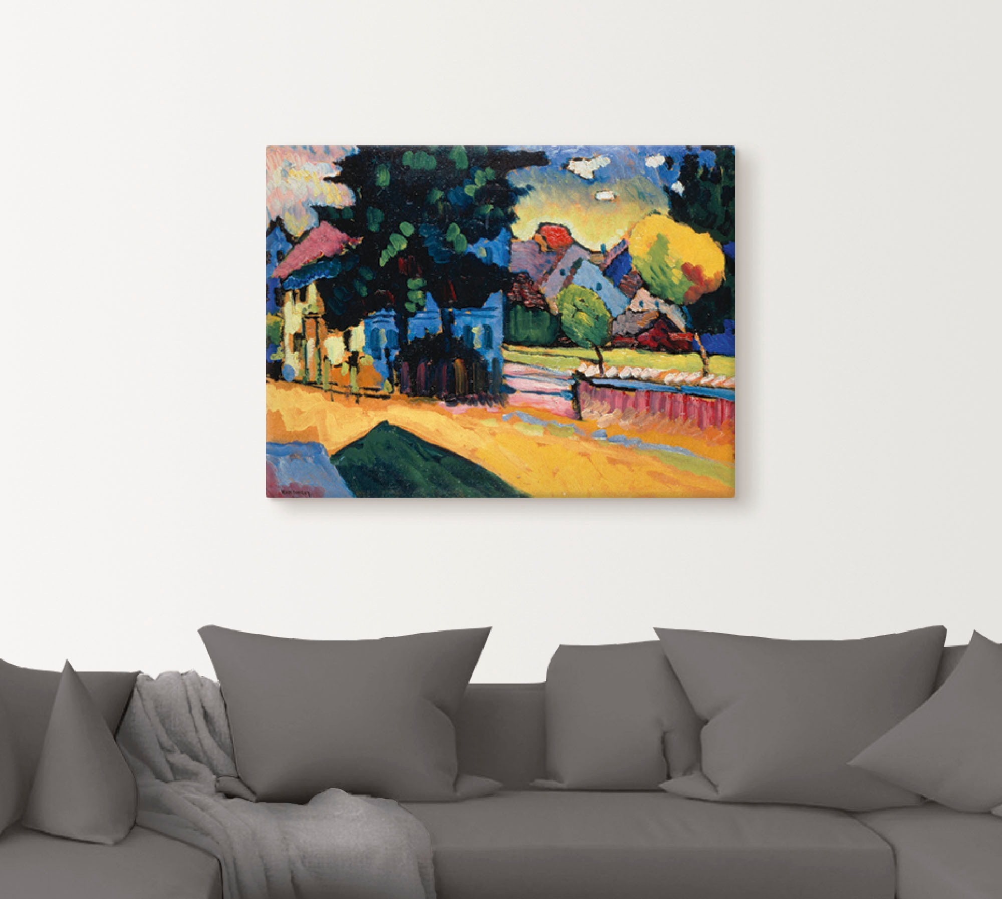 Artland Leinwandbild »Murnau - Studie zur Landschaft mit Haus«, Europa, (1 St.), auf Keilrahmen gespannt