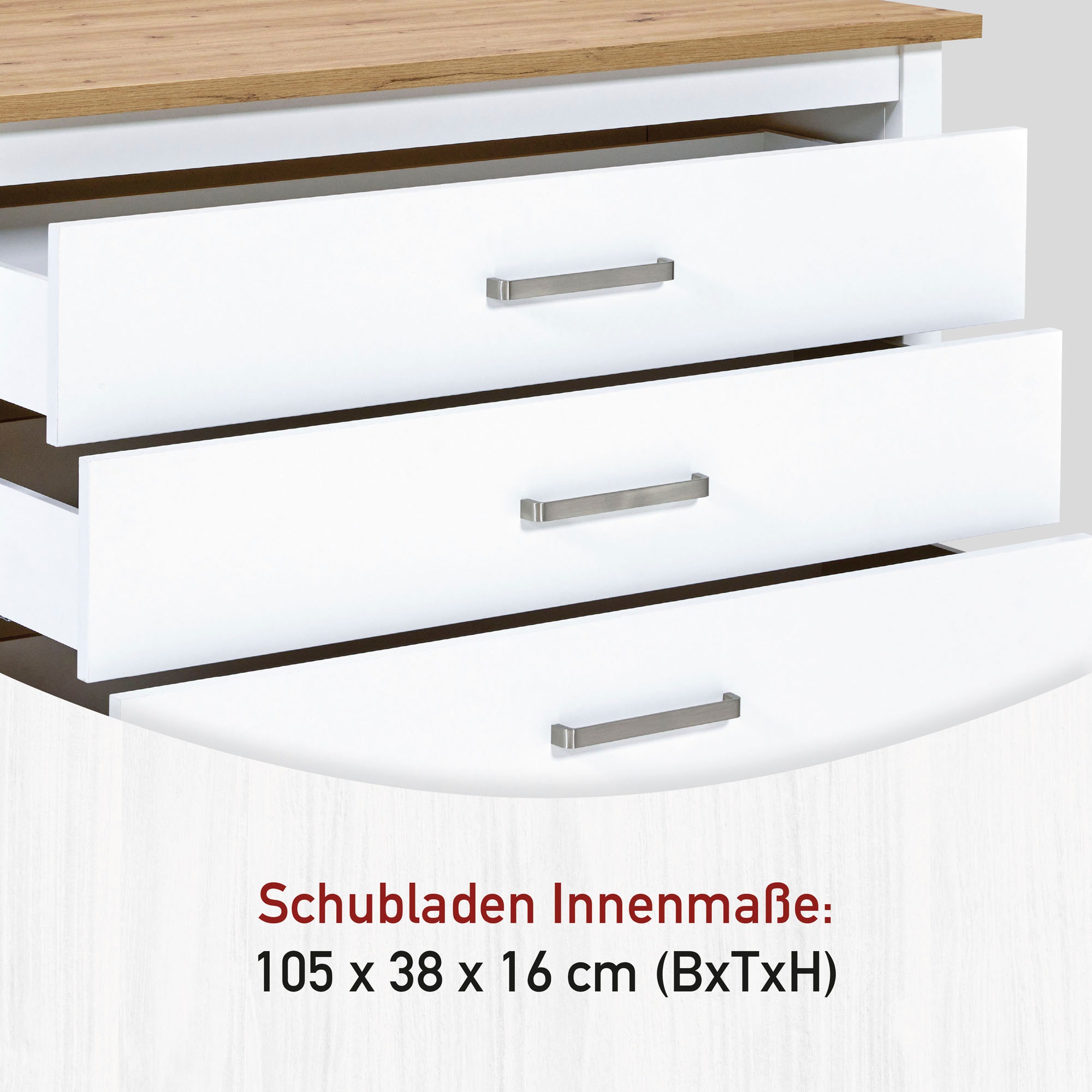 Inter Link Bartisch »Enoli im Skandi Look, multifunktional für Küche & Essbereich, Weiss« 1 Stk. tlg. Kücheninsel mit Soft-Close, Platz für 2 Hocker, 124x75x91 cm