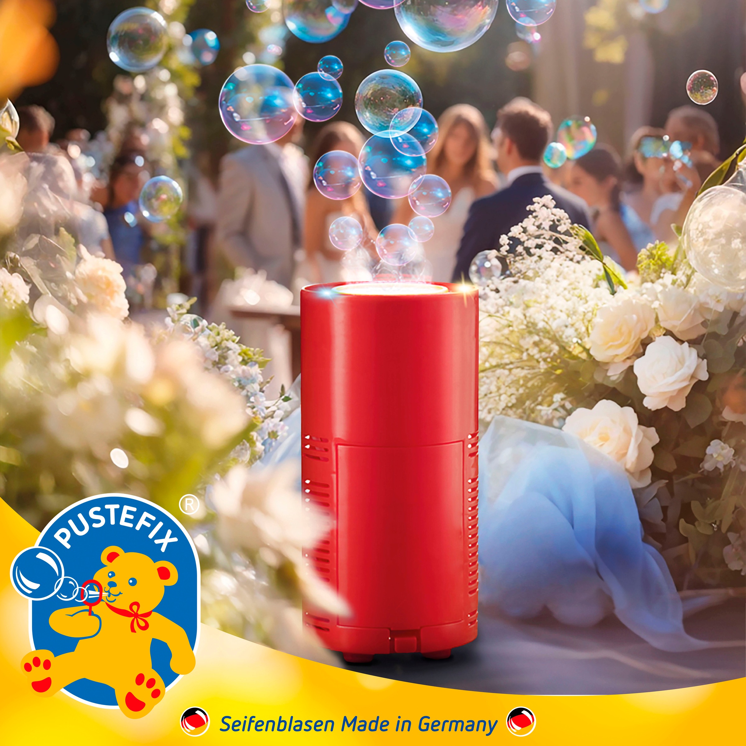 PUSTEFIX Seifenblasen Kanone »Bubble Feuerwerk«, mit LED-Licht