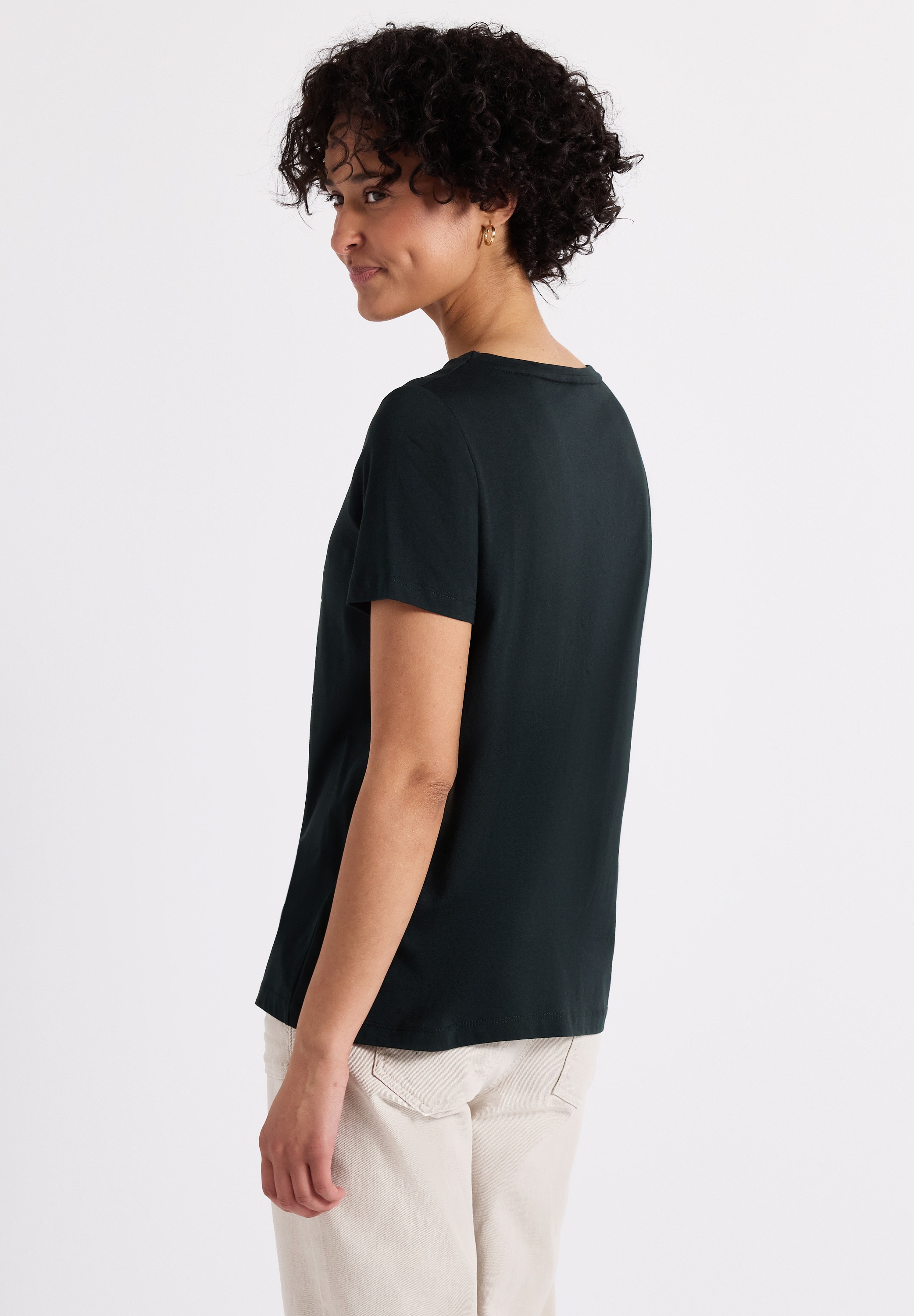 STREET ONE T-Shirt mit Materialmix günstig online kaufen