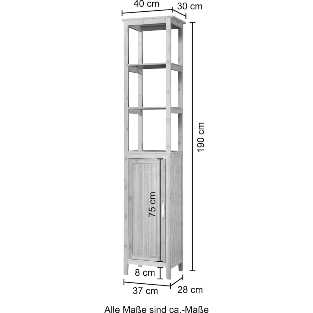 welltime Hochschrank »Bambus New«