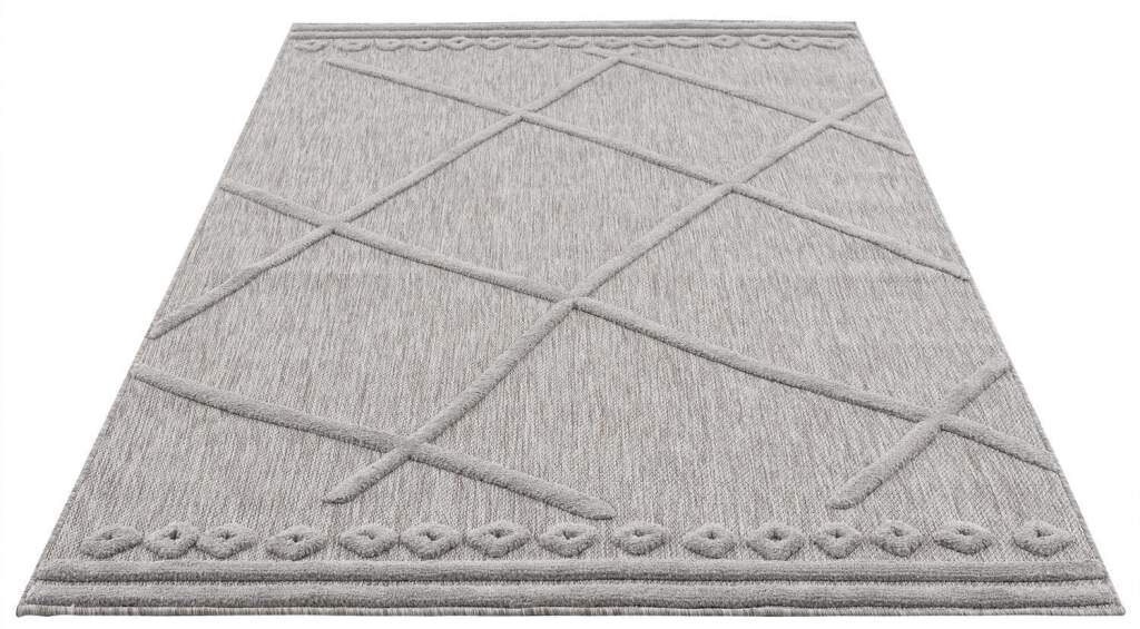 Carpet City Teppich »In-& Outdoorteppich Santorini 58578, 3D-Effekt, Raute-Optik«, rechteckig, 5 mm Höhe, Wetterfest & UV-beständig für Terrasse, Balkon, Küche, Flur