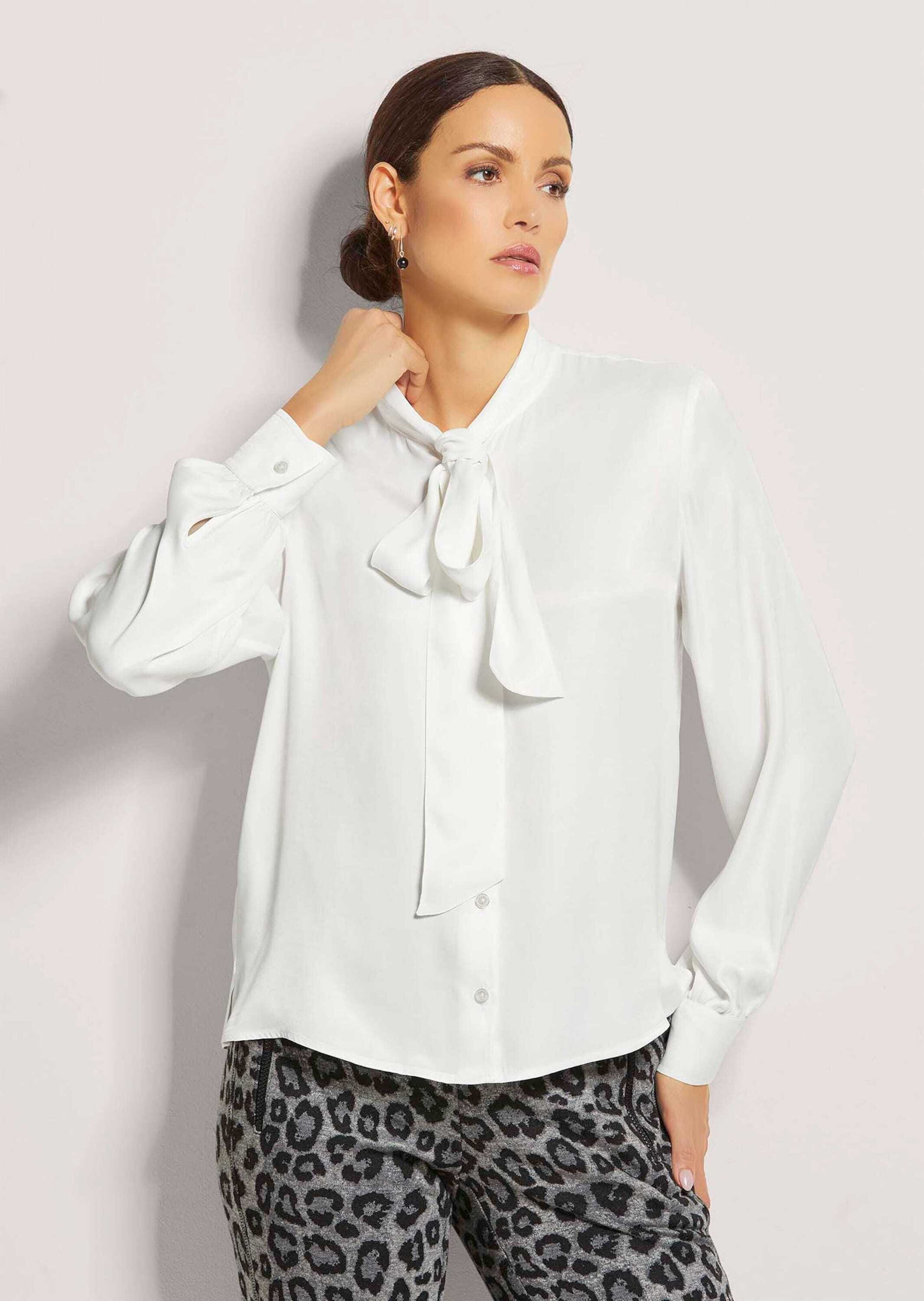 MADELEINE Langarmbluse »Bluse Satinbluse mit Schluppe«