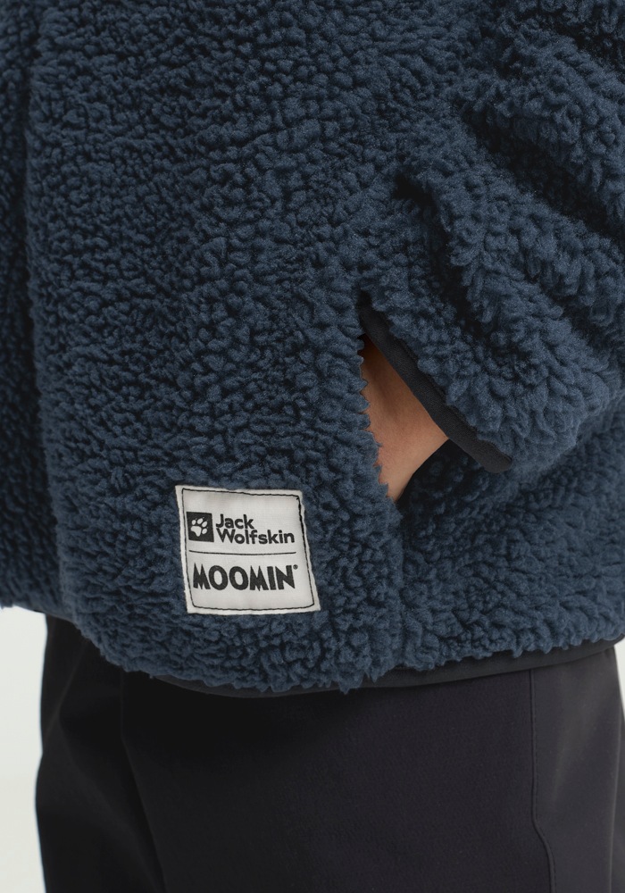Jack Wolfskin Fleecejacke »MOOMIN ICE CURL K«, mit Kapuze