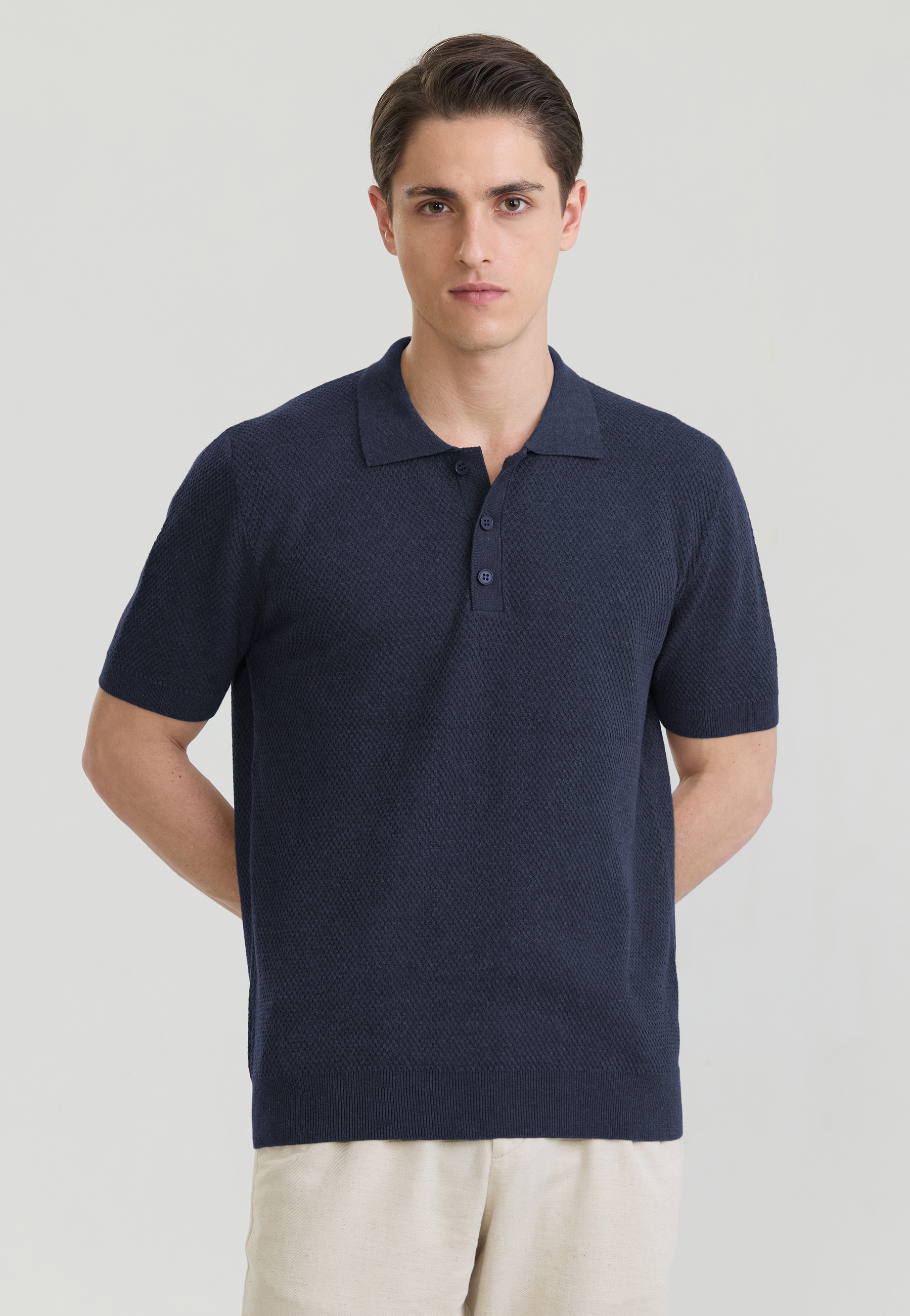 Felix Hardy Kurzarmshirt "Strick-Polo Shirt Kurzarm"